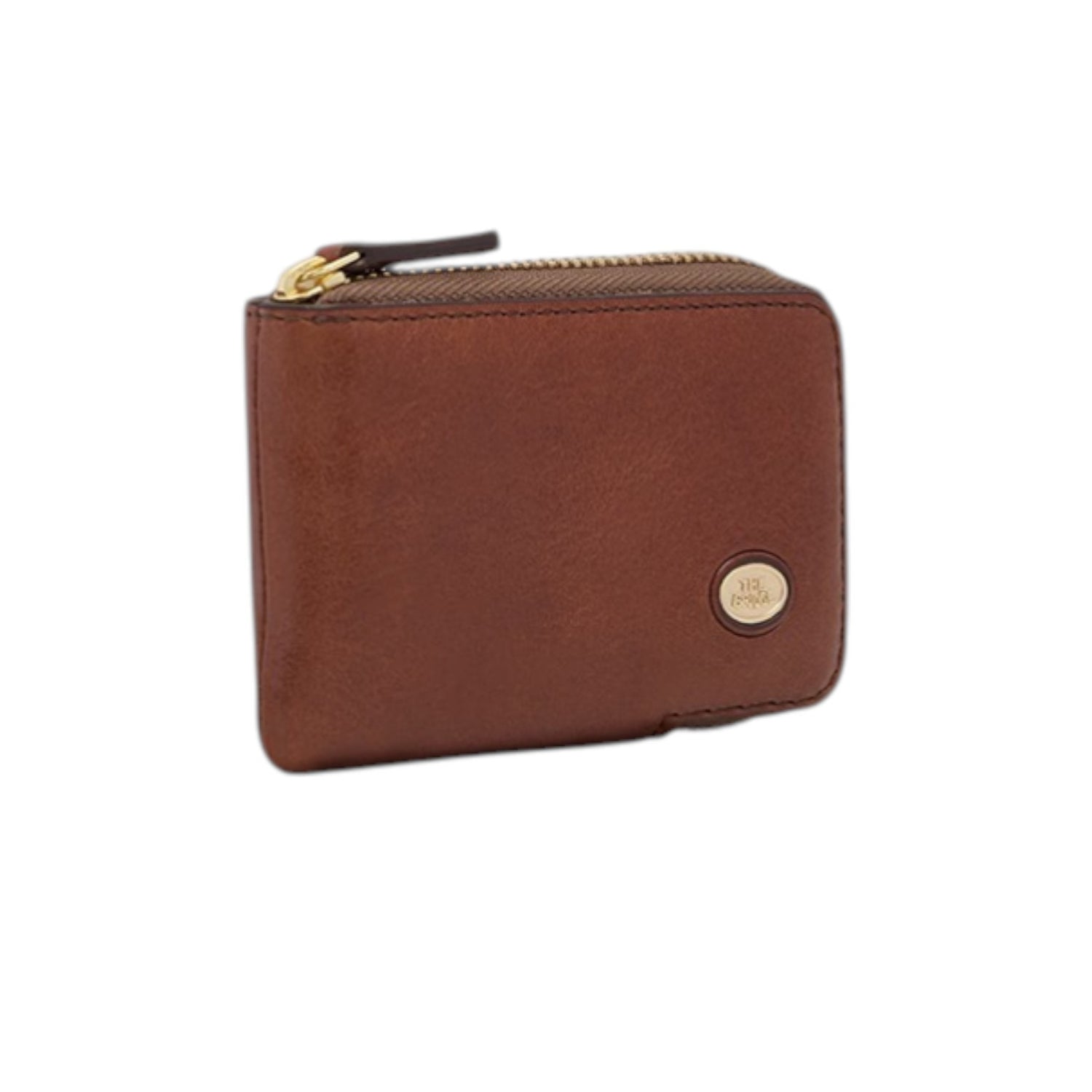 The Bridge Portacarte Unisex Linea Story in Pelle Cuoio con Zip