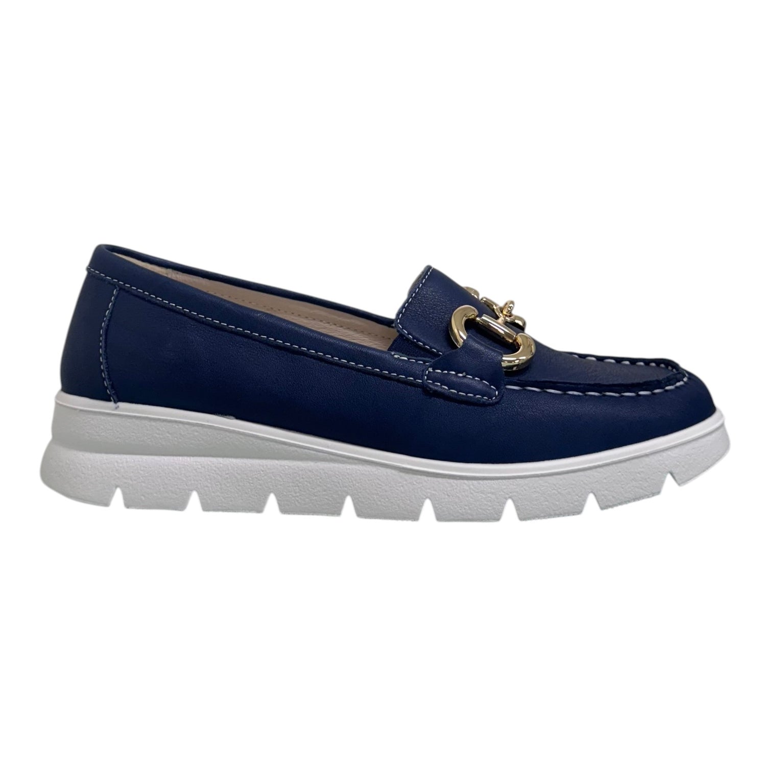 Enval Soft Mocassino Donna in Pelle Blu
