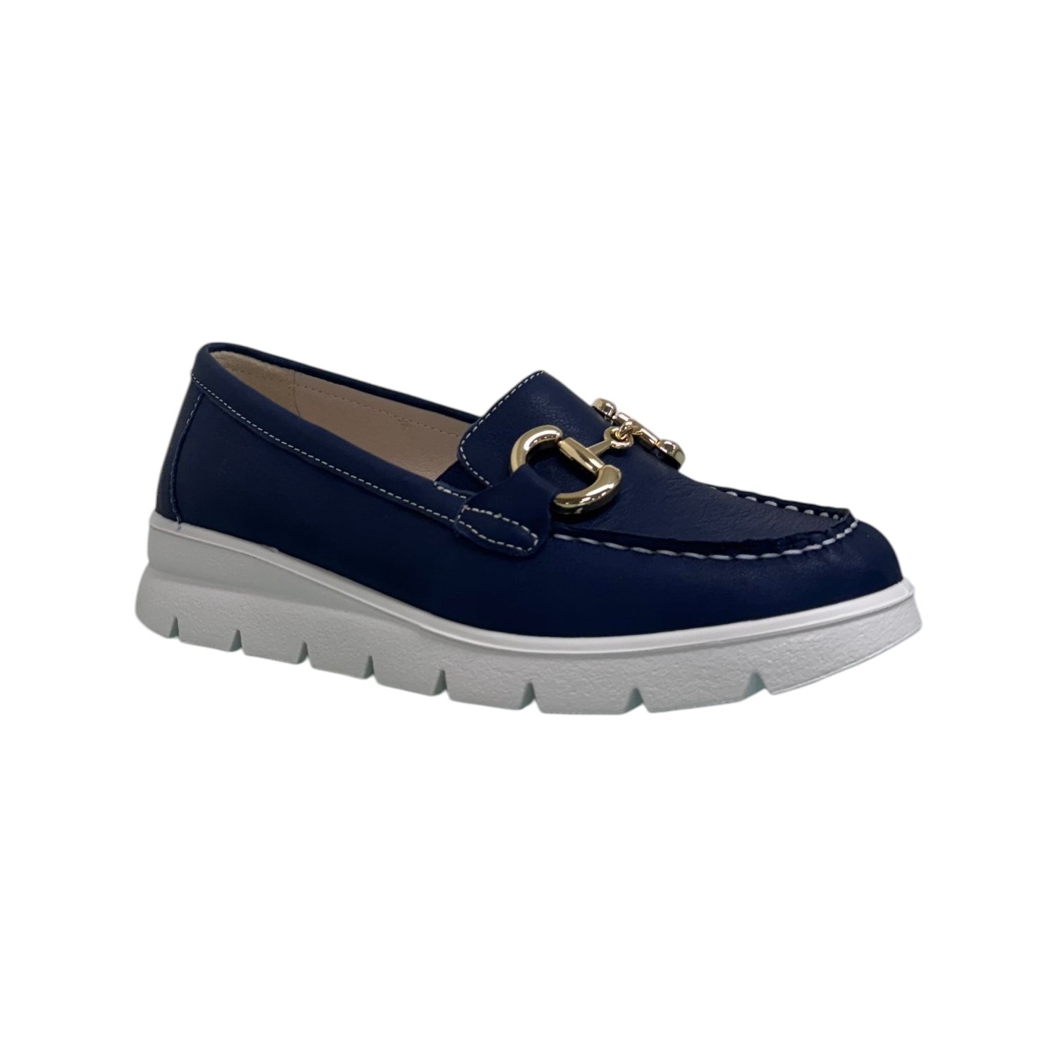 Enval Soft Mocassino Donna in Pelle Blu