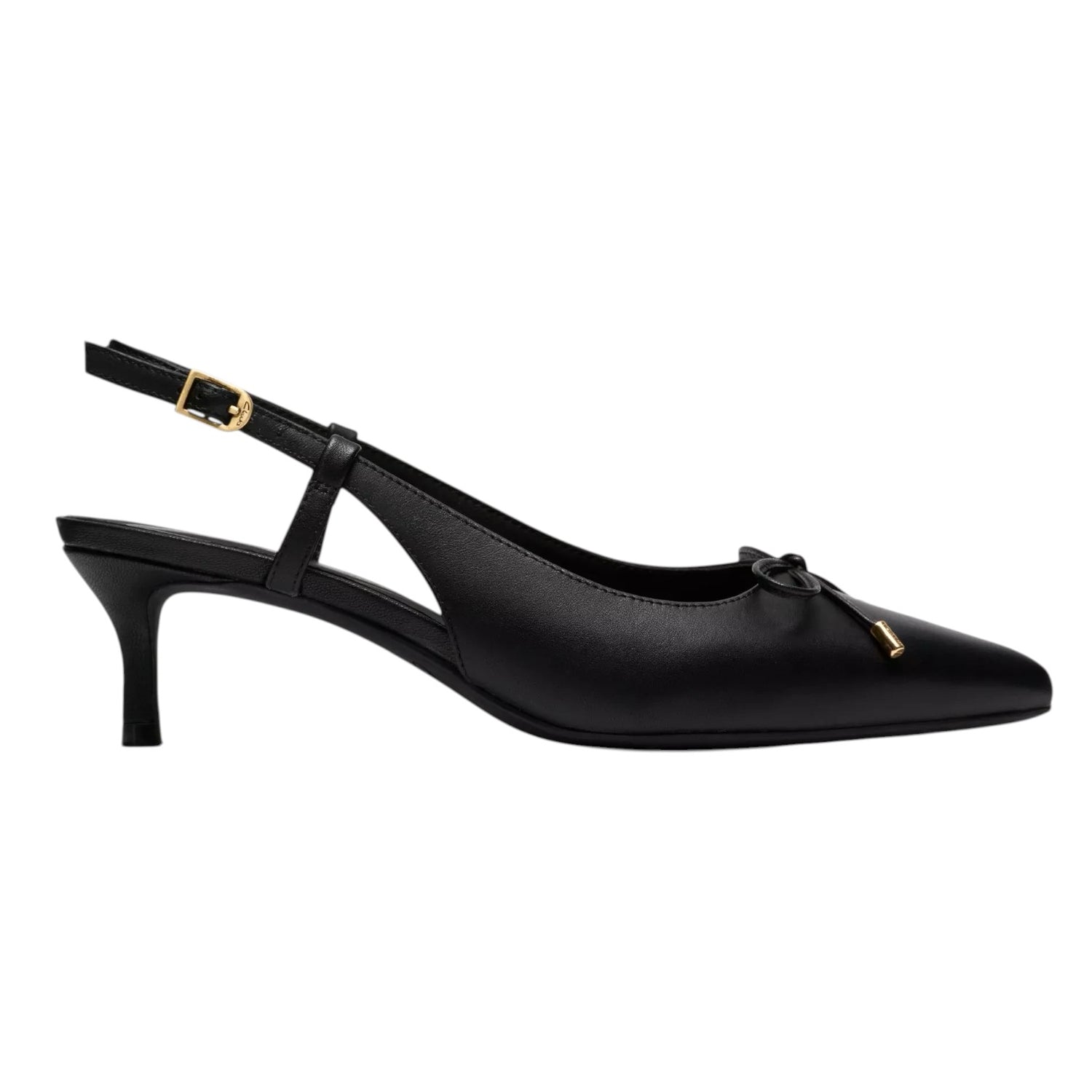 Clarks Zarey Bow Chanelle Donna in Pelle Nera con Fiocco e Tacco a Stiletto Alto 60mm