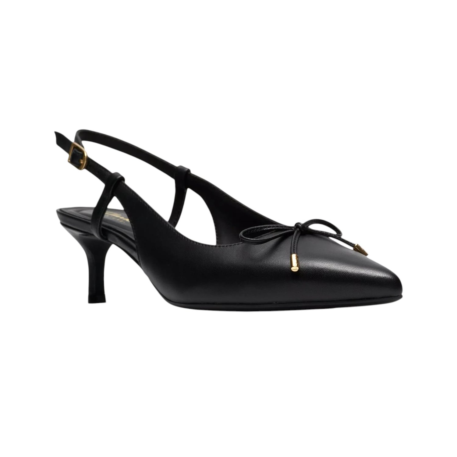 Clarks Zarey Bow Chanelle Donna in Pelle Nera con Fiocco e Tacco a Stiletto Alto 60mm