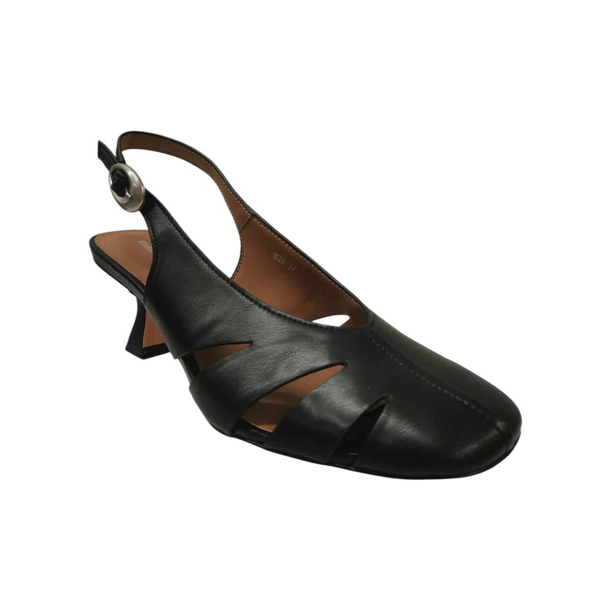 Manufacture D'Essai Chanelle Donna in Pelle Nera con Tacco Alto 65mm