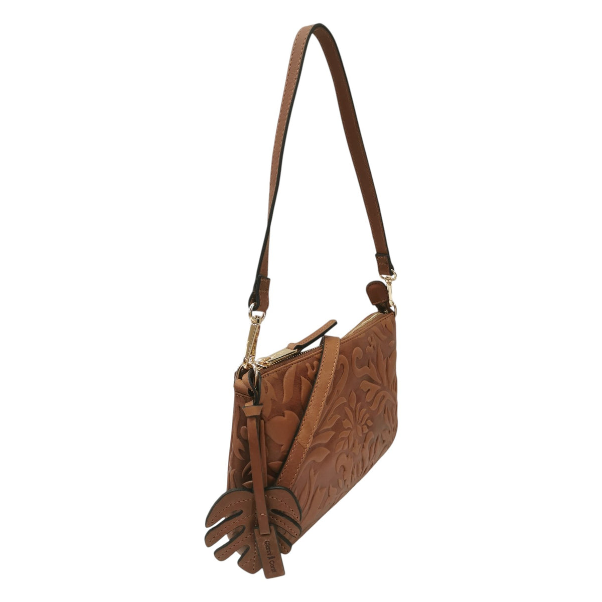 Gianni Conti Borsa a Tracolla Donna Nina Cuoio Floreale