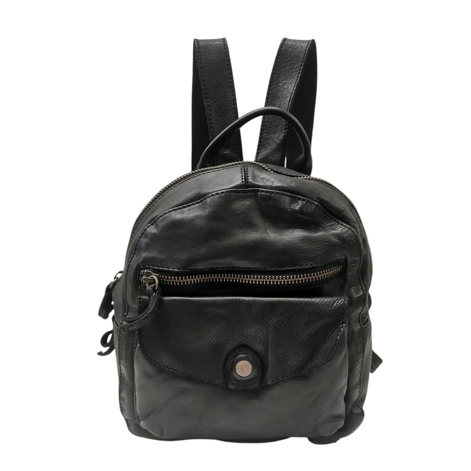 Gianni Conti Zaino Donna Malik in Pelle Nera