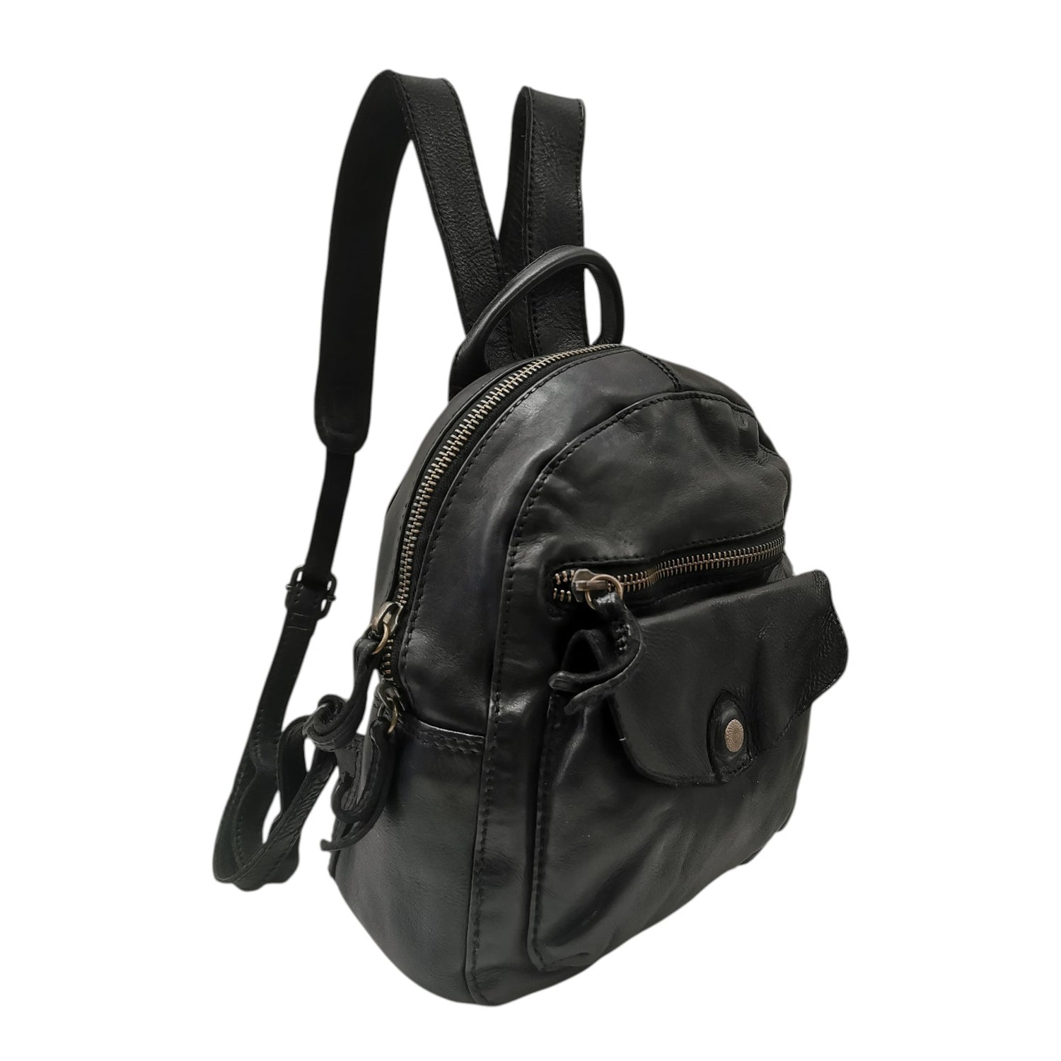 Gianni Conti Zaino Donna Malik in Pelle Nera