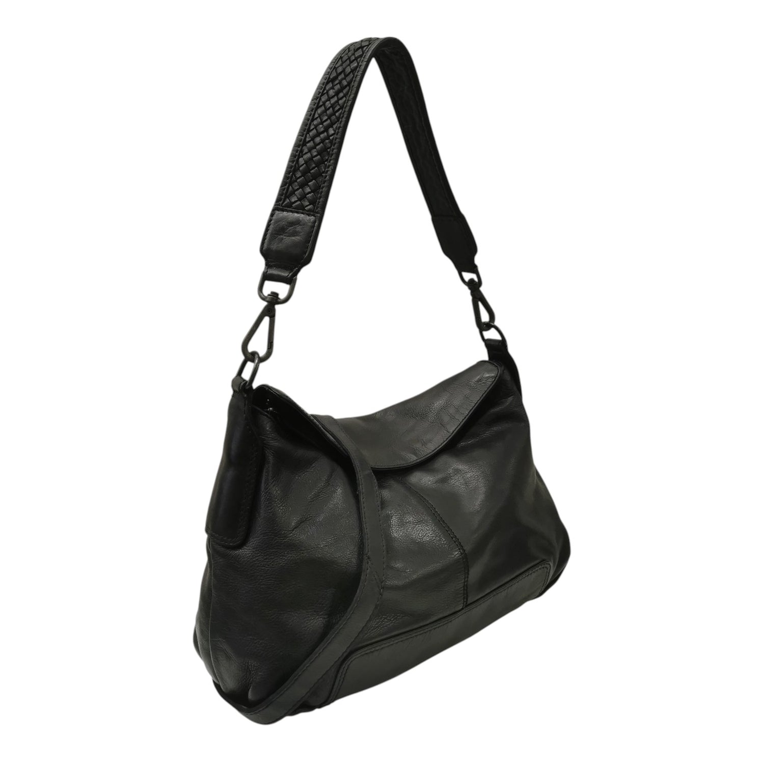 Gianni Conti Borsa a Spalla Donna Rita in Pelle Nera