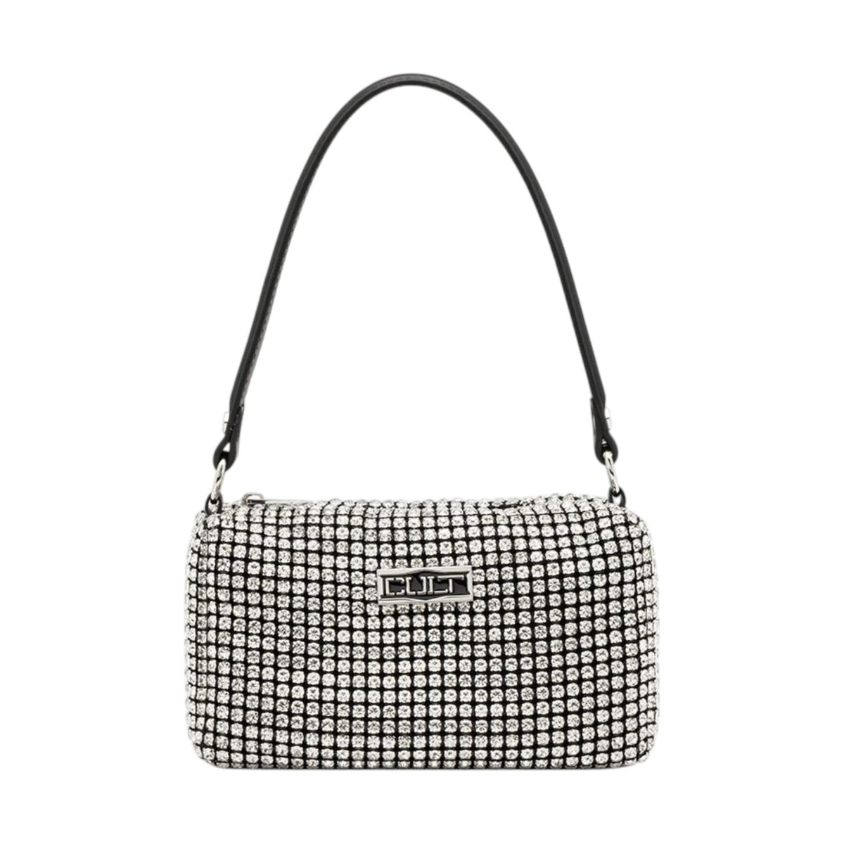 Cult Mini Borsa a Mano Donna Glam con Strass Argento