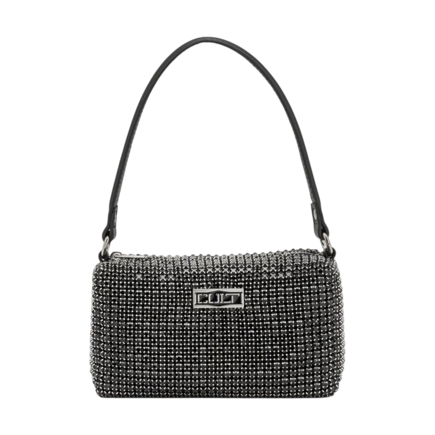 Cult Mini Borsa a Mano Donna Glam con Strass Nera