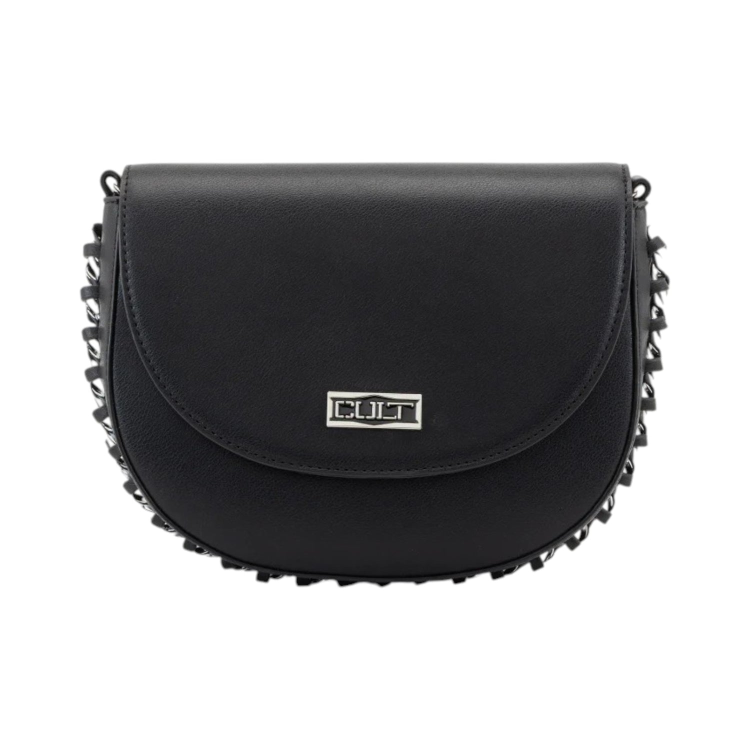 Cult Borsa a Tracolla Donna Rock Chain Nera
