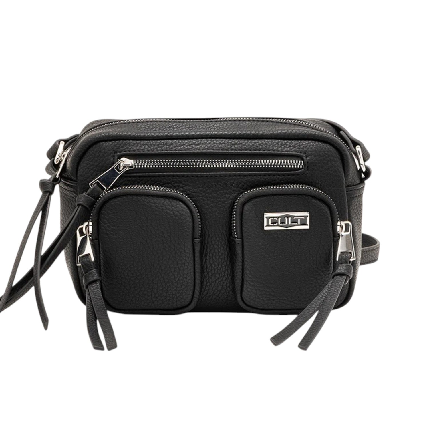 Cult Borsa a Tracolla Vega Donna in Ecopelle Nera