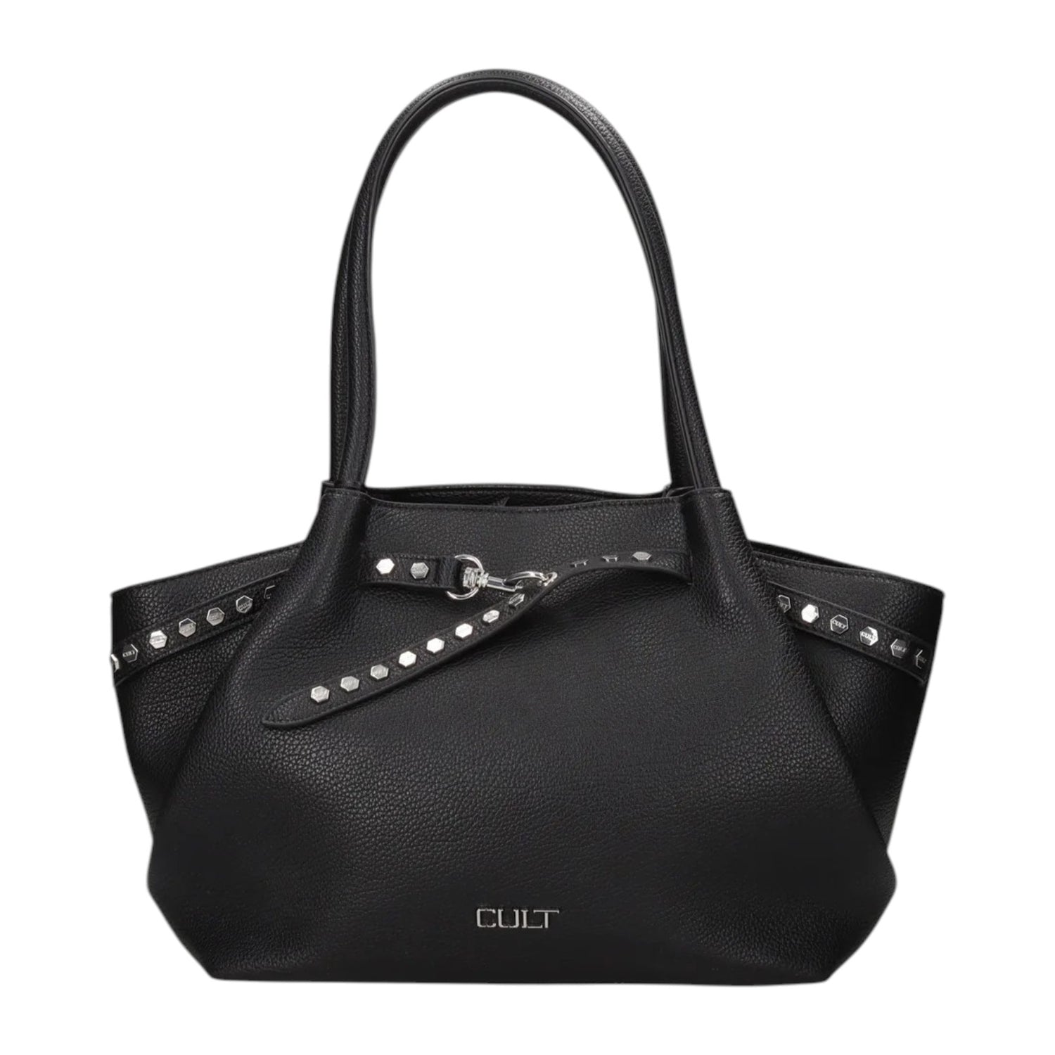 Cult Borsa a Spalla Donna Nera con Borchie
