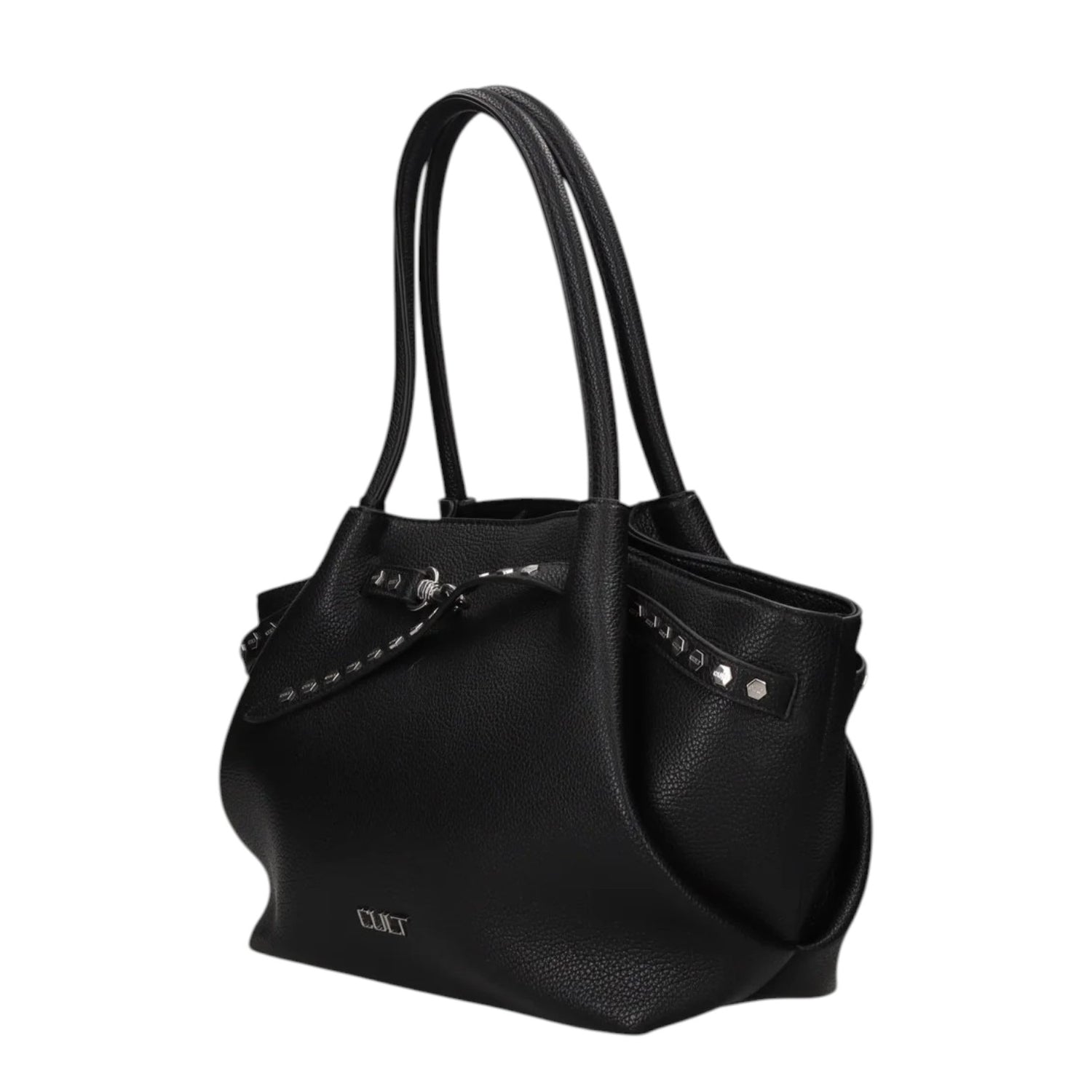 Cult Borsa a Spalla Donna Nera con Borchie