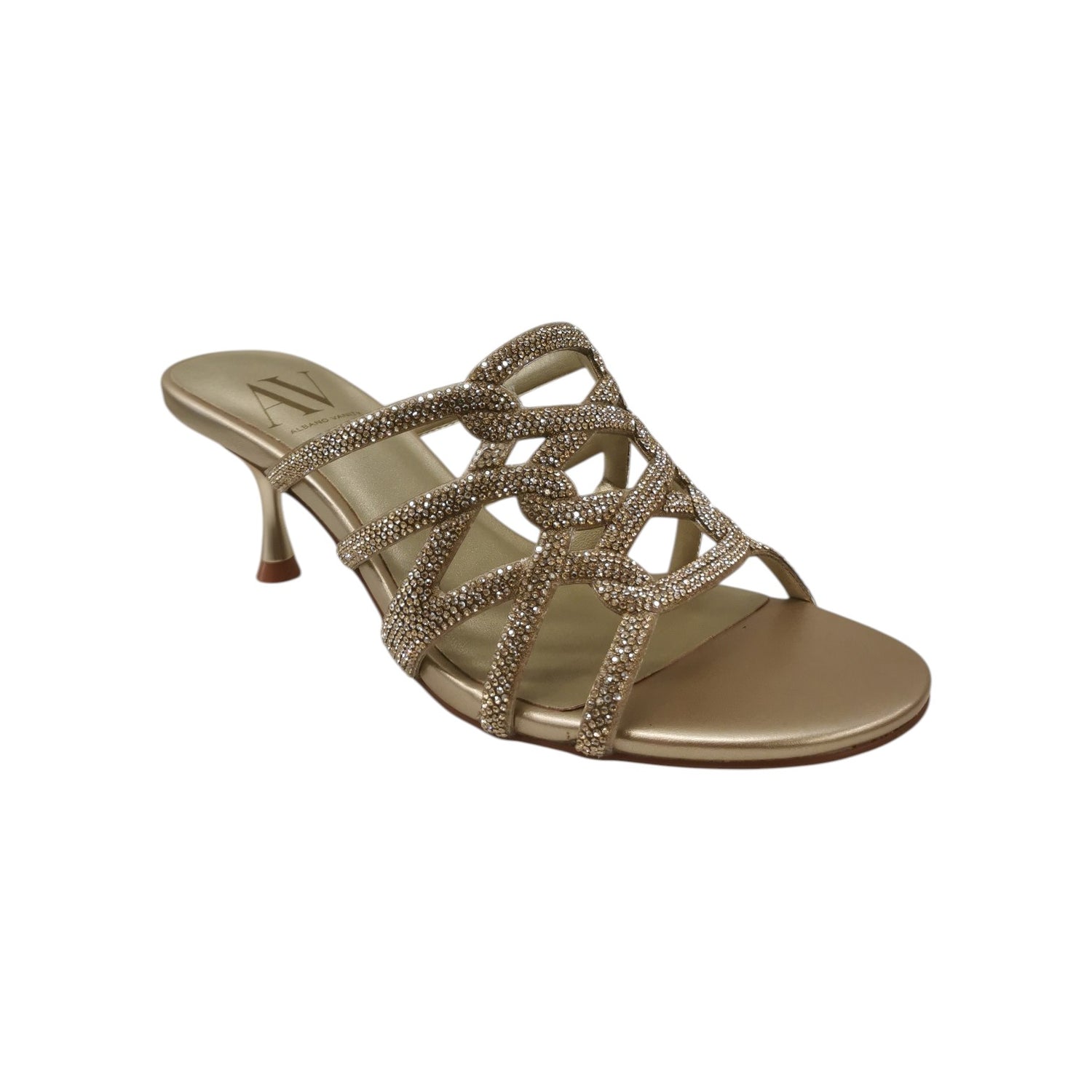 Albano Vanity Scalzato Donna Platino con Tacco Specchiato Alto 70mm