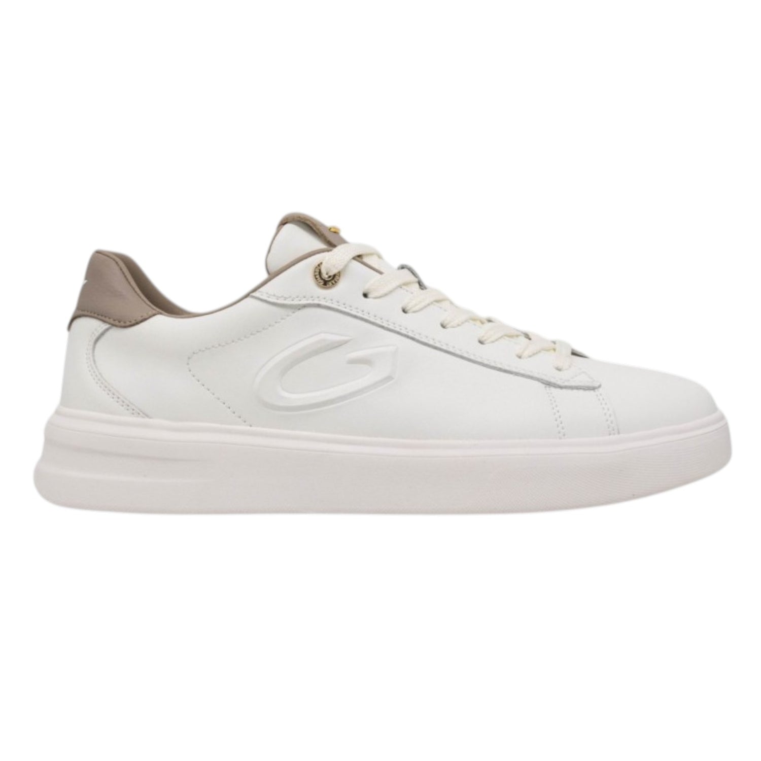 Guardiani Sneakers Uomo in Pelle Bianca Sporco