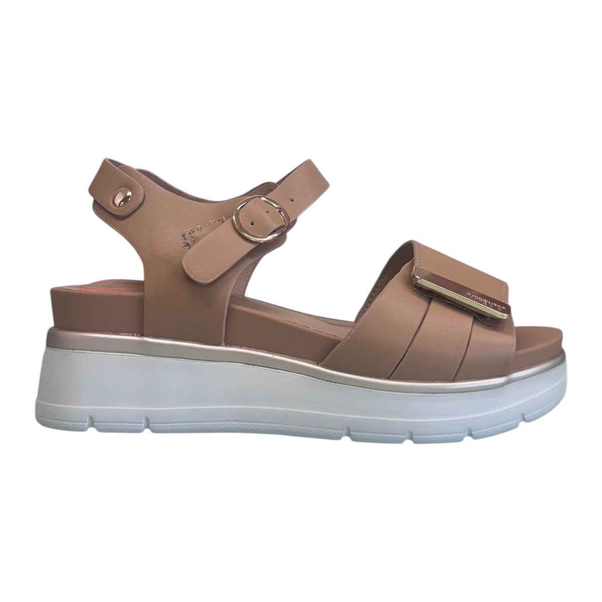 Impronte Sandalo Donna in Pelle Naturale con Zeppa