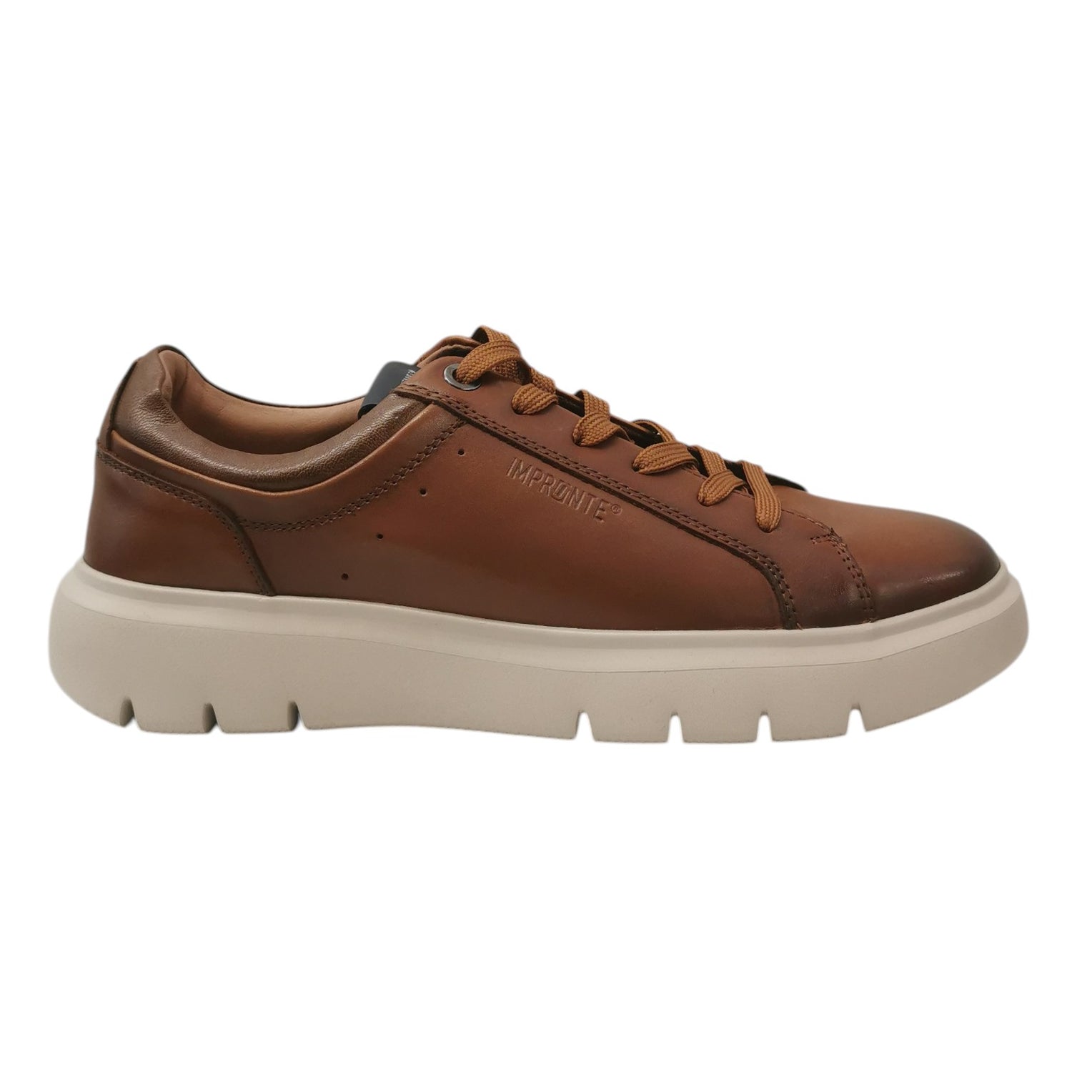 Impronte Sneakers Uomo in Pelle Cognac
