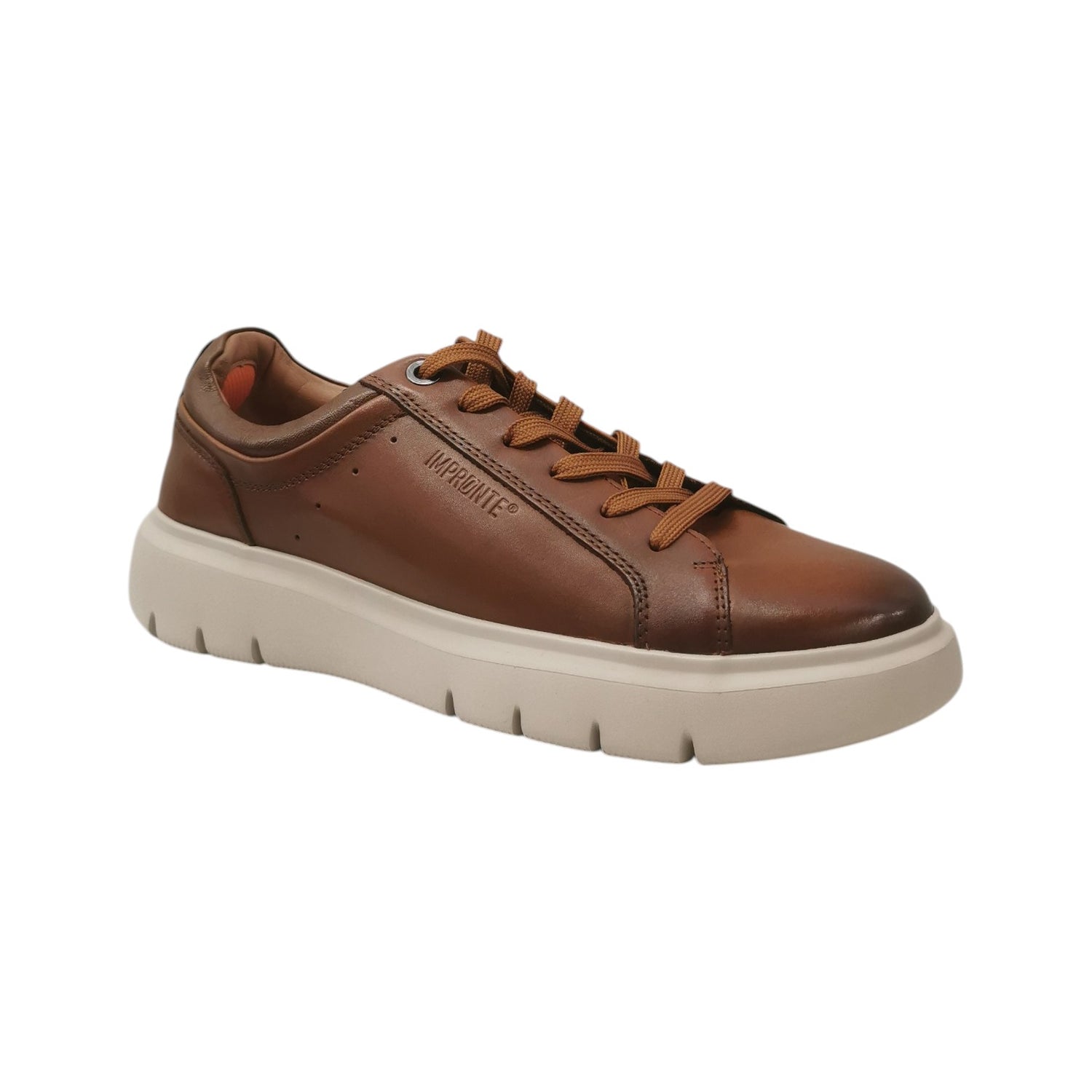 Impronte Sneakers Uomo in Pelle Cognac