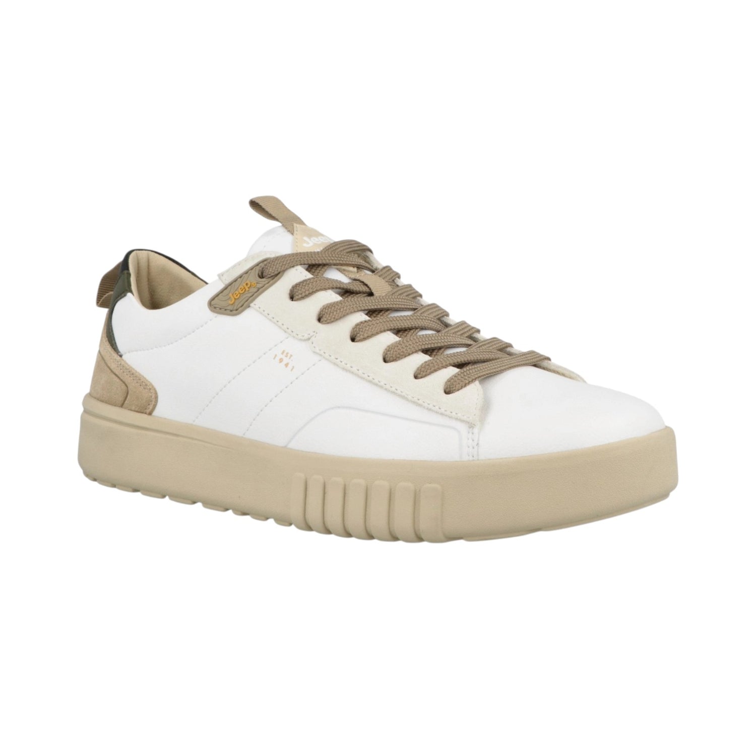 Jeep Sneakers Uomo in Ecopelle Bianca