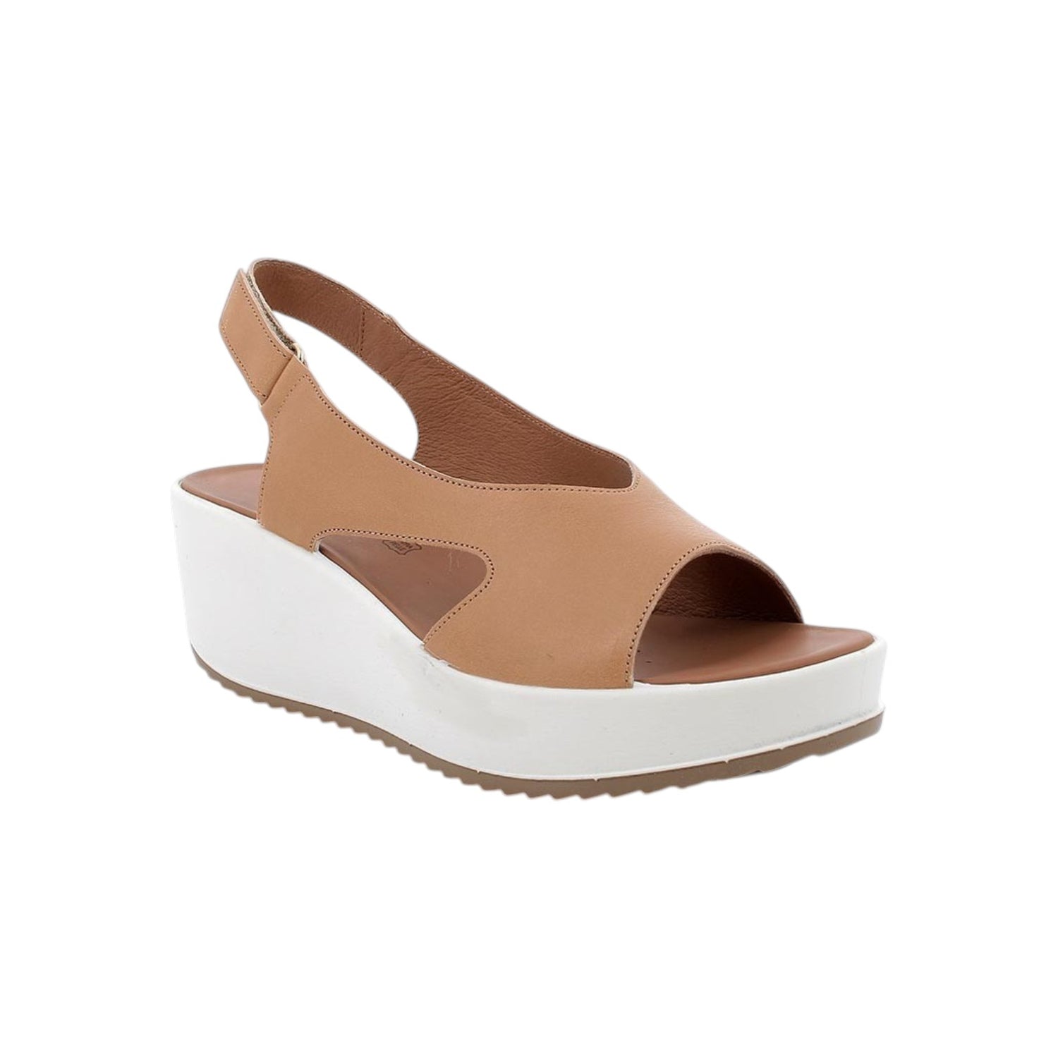 Igi&Co Sandalo Donna in Pelle Biscotto con Zeppa