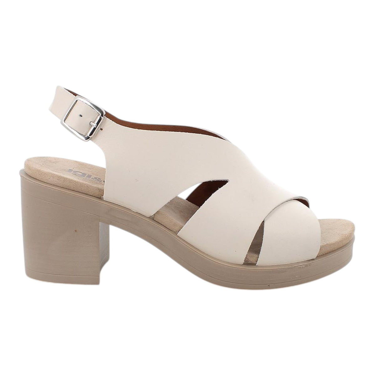 Igi&Co Sandalo Donna Panna con Tacco Largo Alto 80mm
