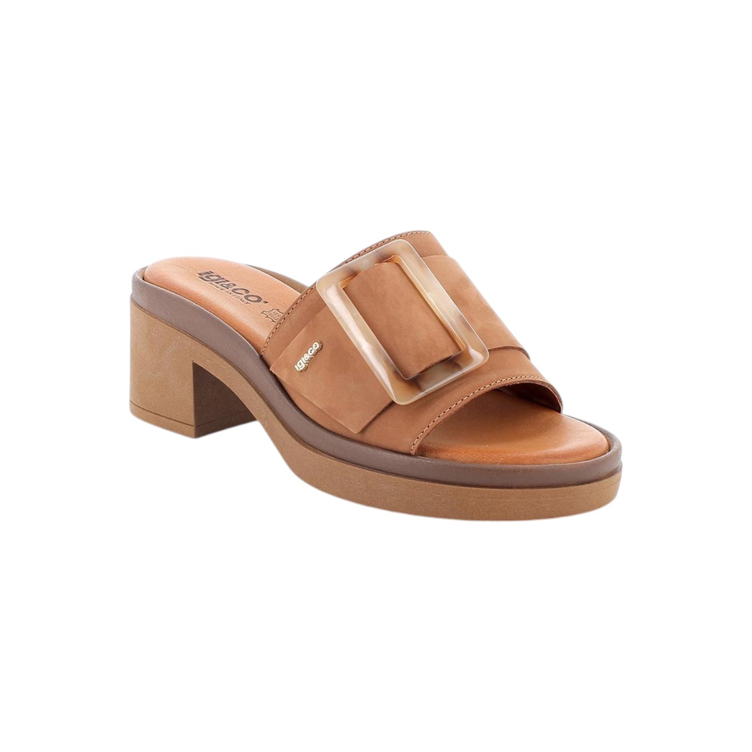 Igi&Co Scalzato Donna Cuoio con Tacco Largo Alto 70mm