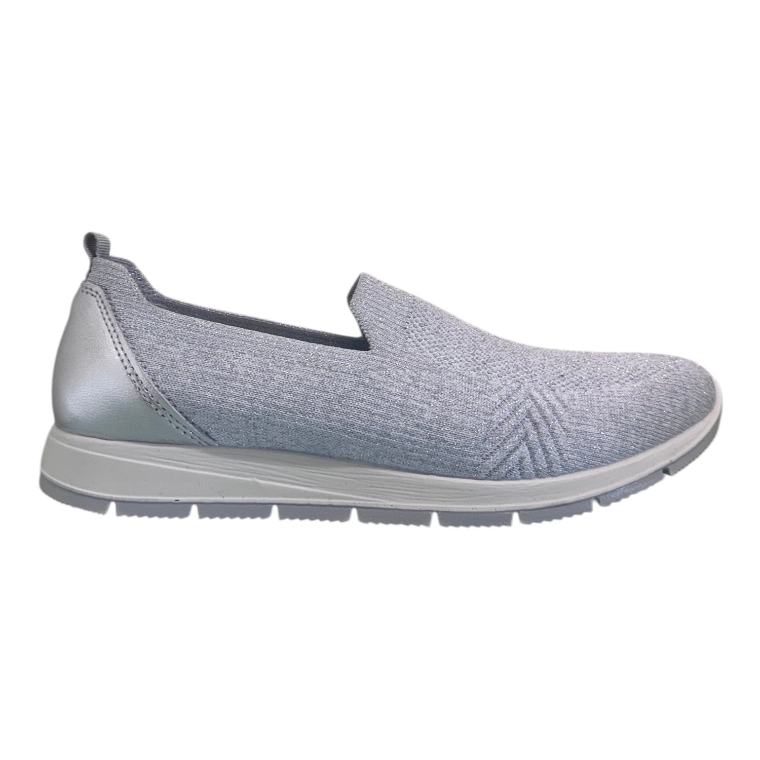 Enval Soft Slip On Donna in Tessuto e Pelle Argento