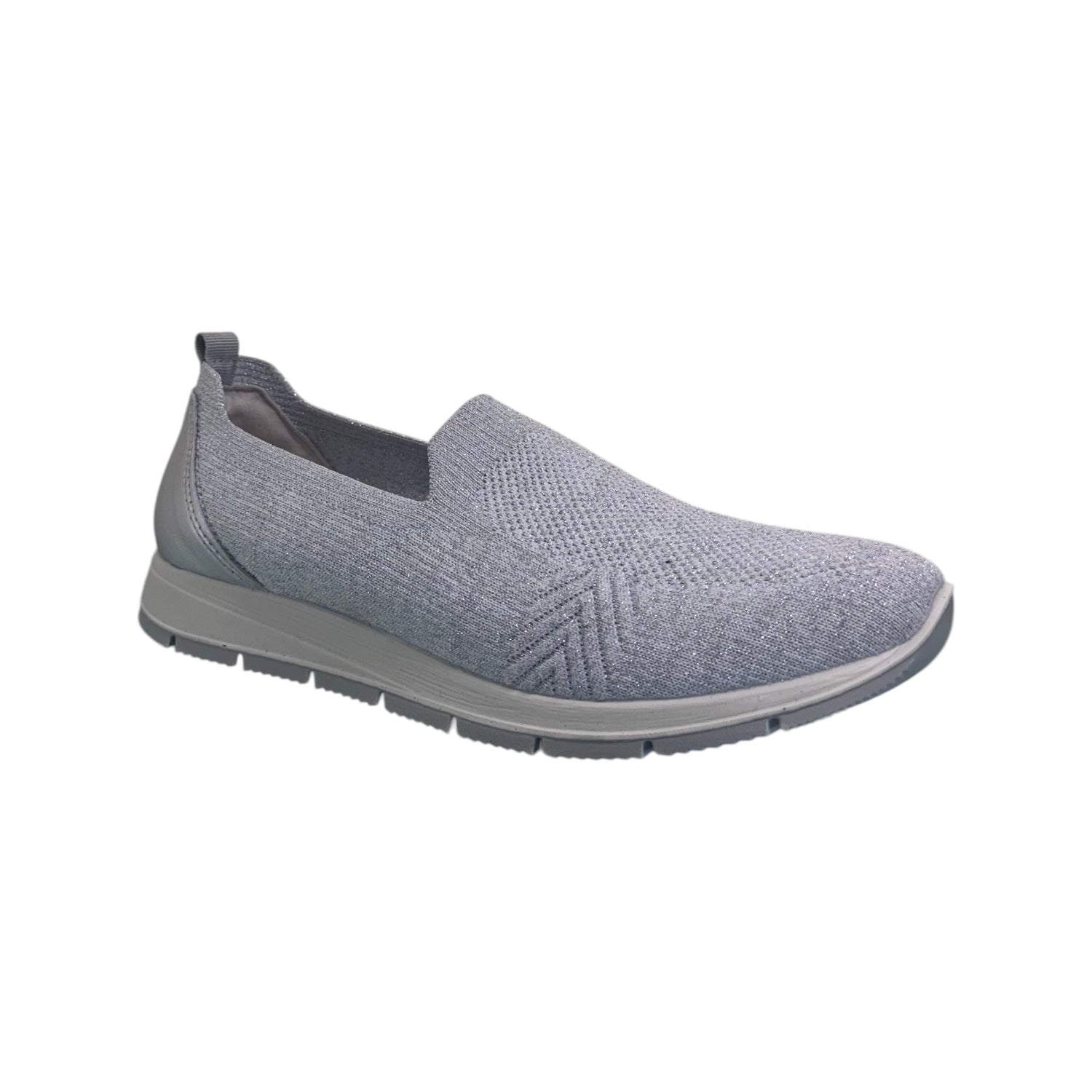 Enval Soft Slip On Donna in Tessuto e Pelle Argento