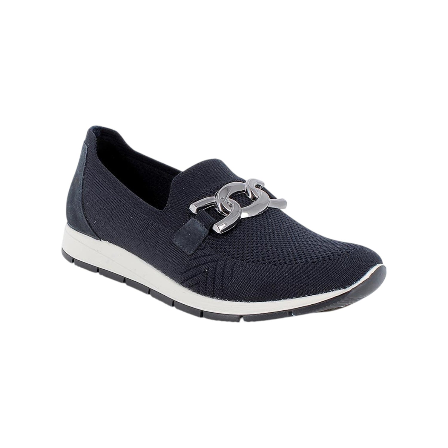 Enval Soft Slip On Donna in Tessuto Blu con Accessorio