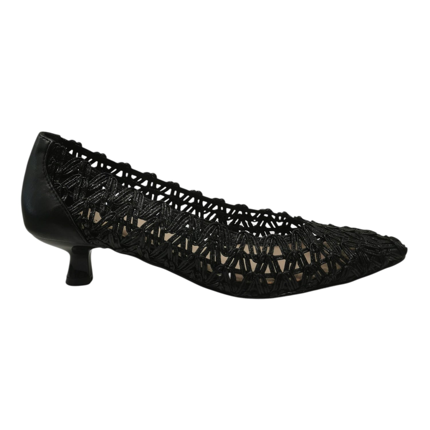 CafèNoir Dècollettè Donna Nero Lavorazione Cornely con Tacco Alto 40mm