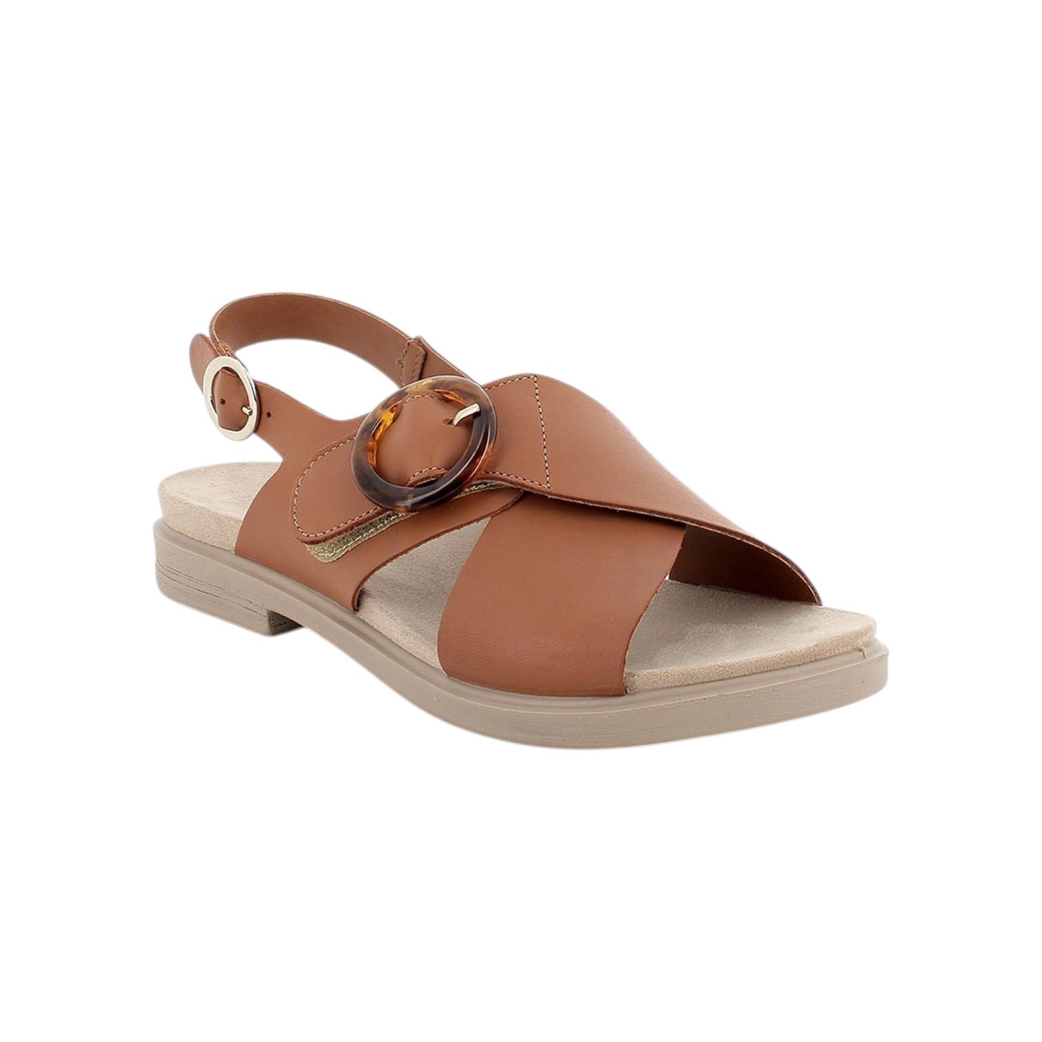 Igi&Co Sandalo Donna in Pelle Cuoio con Fibbia