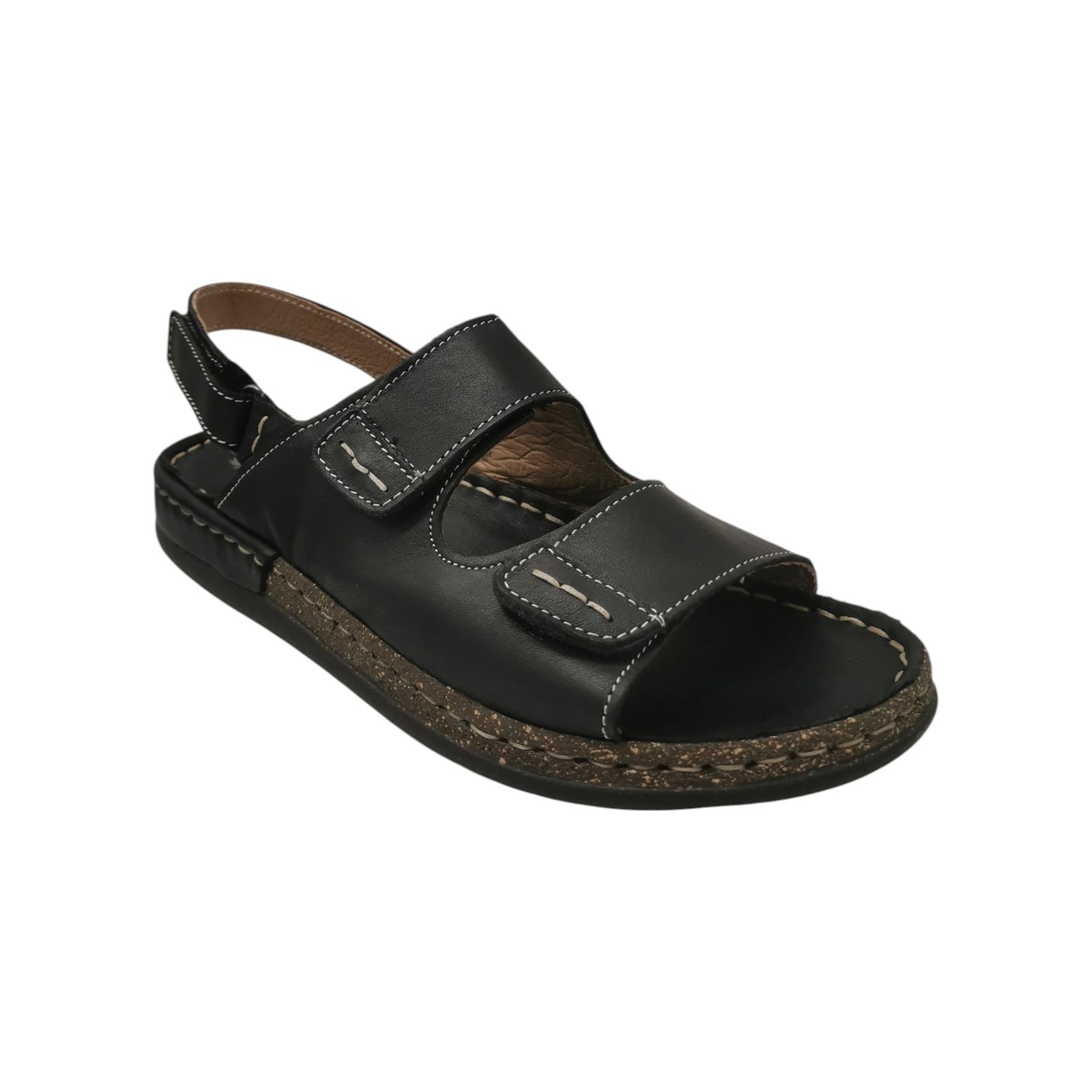 Walksan Sandalo Uomo Nero con Strappo