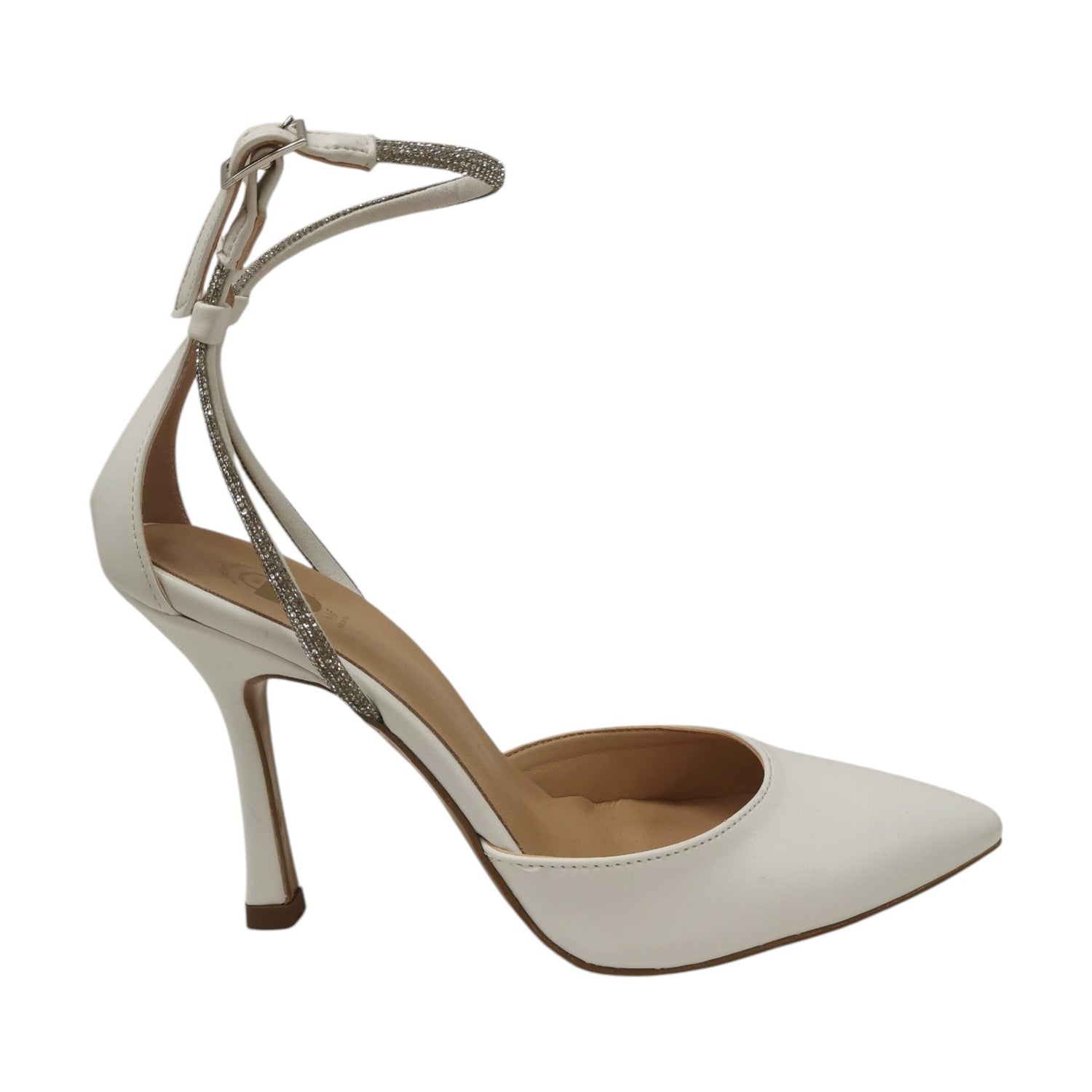 Scarpeborseonline Chanelle Donna Bianca con Tacco a Stiletto Alto 95mm