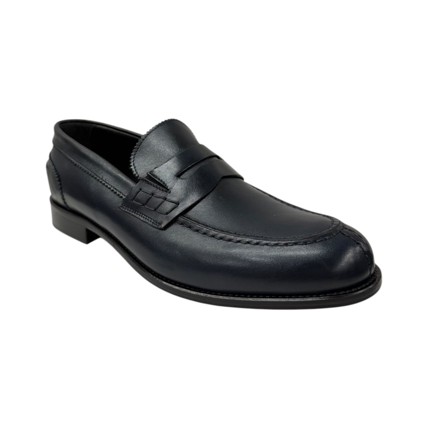Herman Scott Mocassino Uomo Blu in Pelle