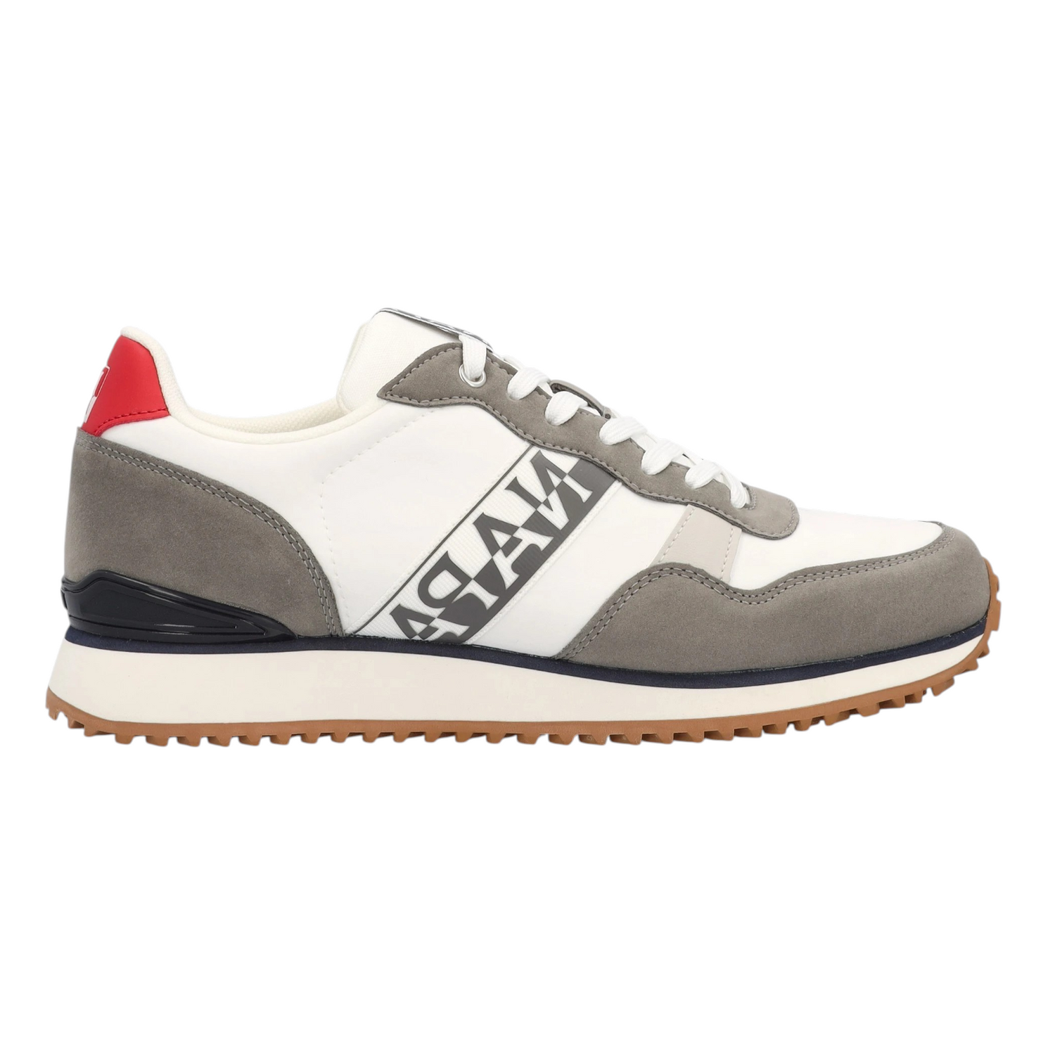 Napapijri Sneakers Uomo Bianco Grigio in Camoscio e Tessuto
