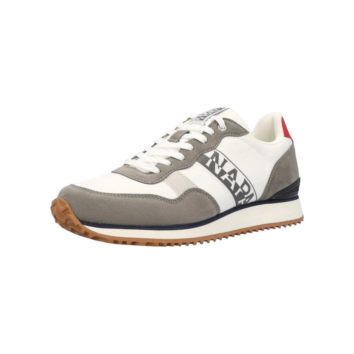Napapijri Sneakers Uomo Bianco Grigio in Camoscio e Tessuto