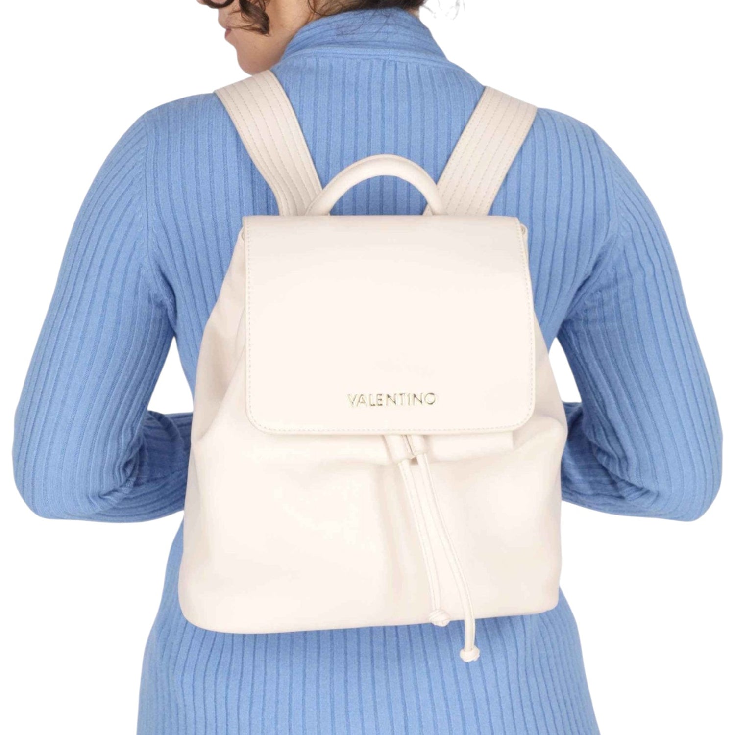 Mario Valentino Zaino Donna in Ecopelle Ecru e Coulisse