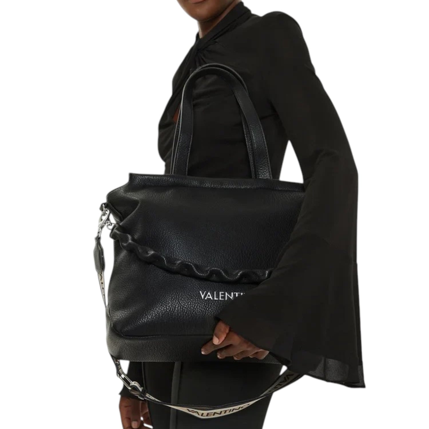 Mario Valentino Shopping Bag Donna Thalami Nera con Tracolla