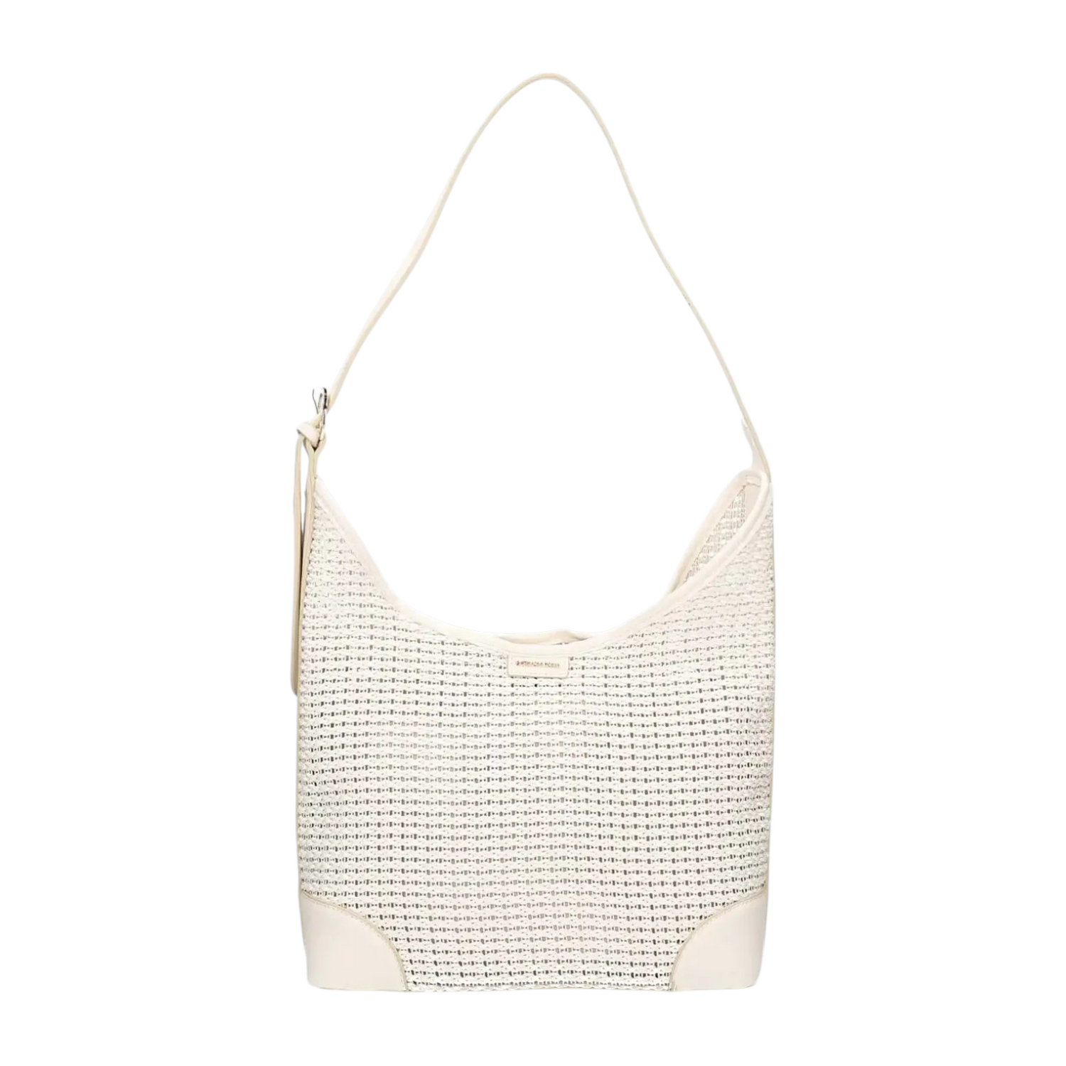 Gattinoni Roma Borsa a Spalla Donna in Raffia Bianco Sporco