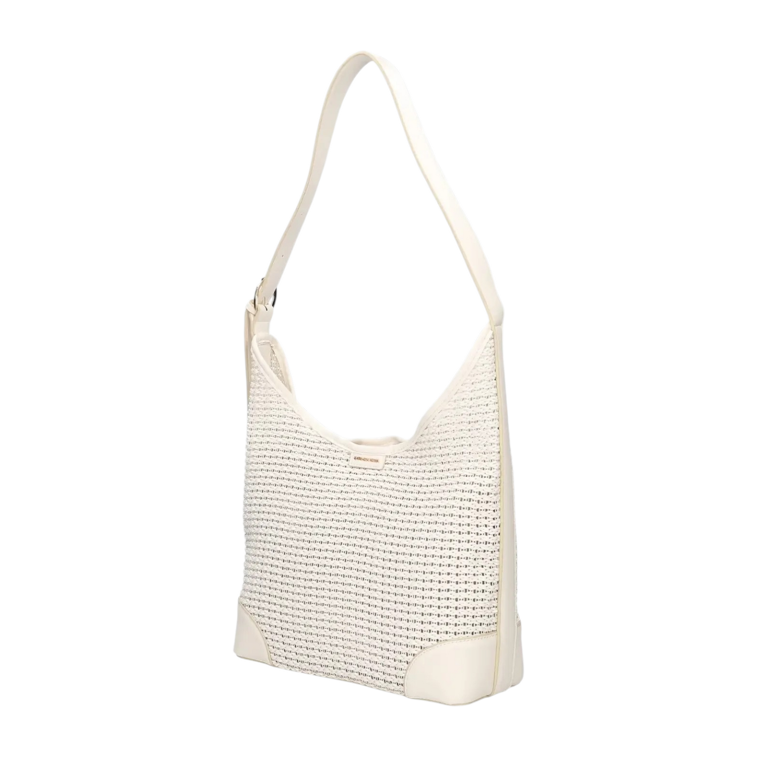 Gattinoni Roma Borsa a Spalla Donna in Raffia Bianco Sporco