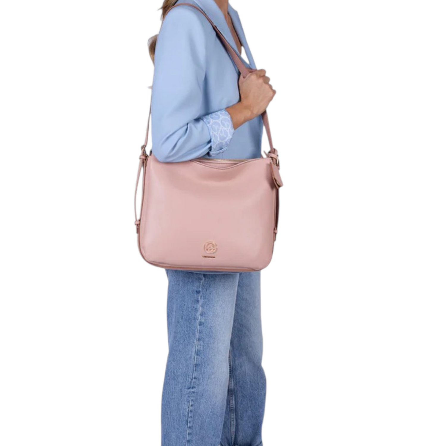 Gattinoni Roma Borsa a Spalla Donna in Ecopelle Rosa