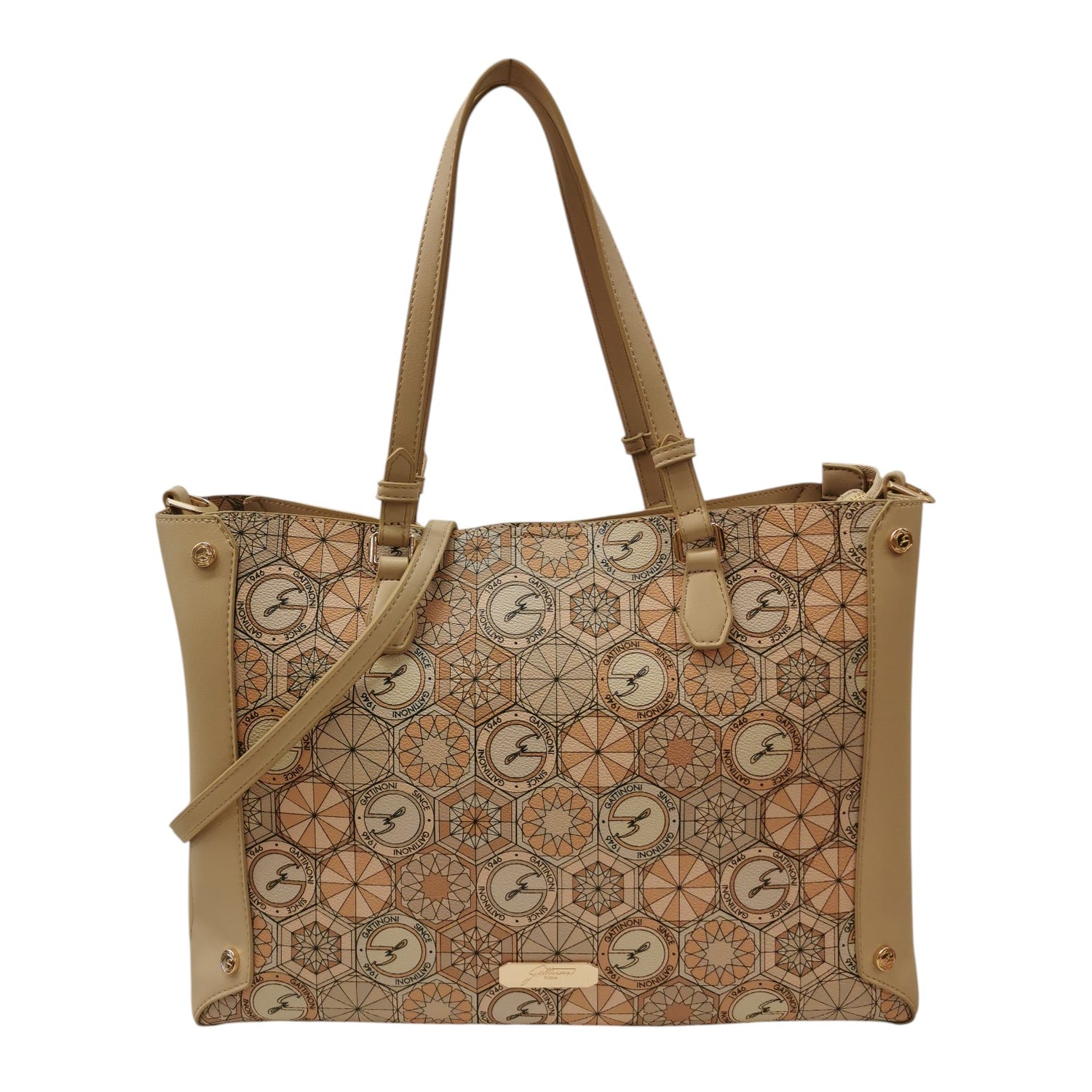 Gattinoni Roma Shopping Bag Donna Travertino Teodosia con Tracolla