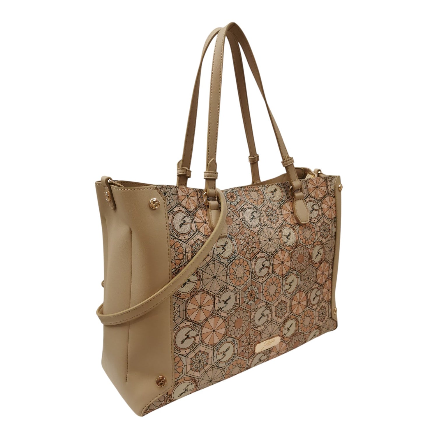 Gattinoni Roma Shopping Bag Donna Travertino Teodosia con Tracolla