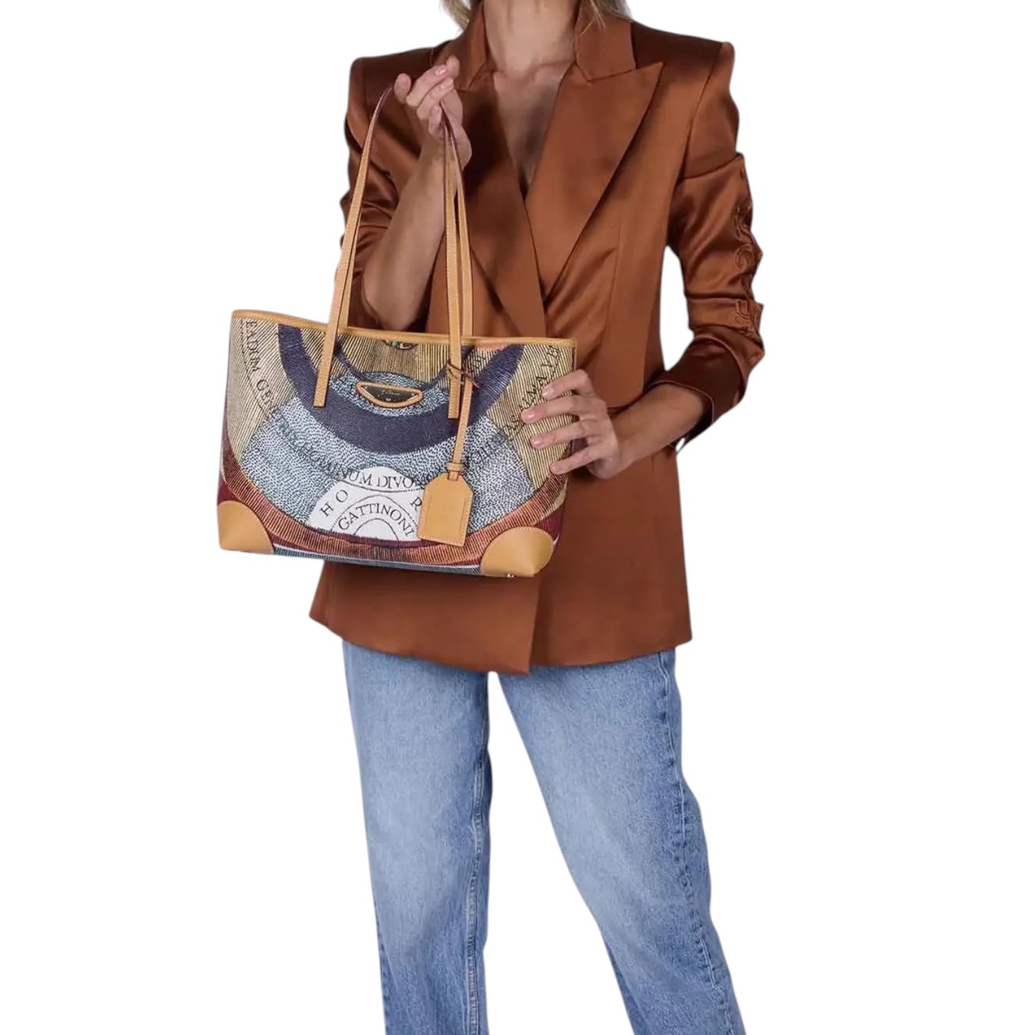 Gattinoni Roma Shopping Bag Donna Planetaria Cuoio