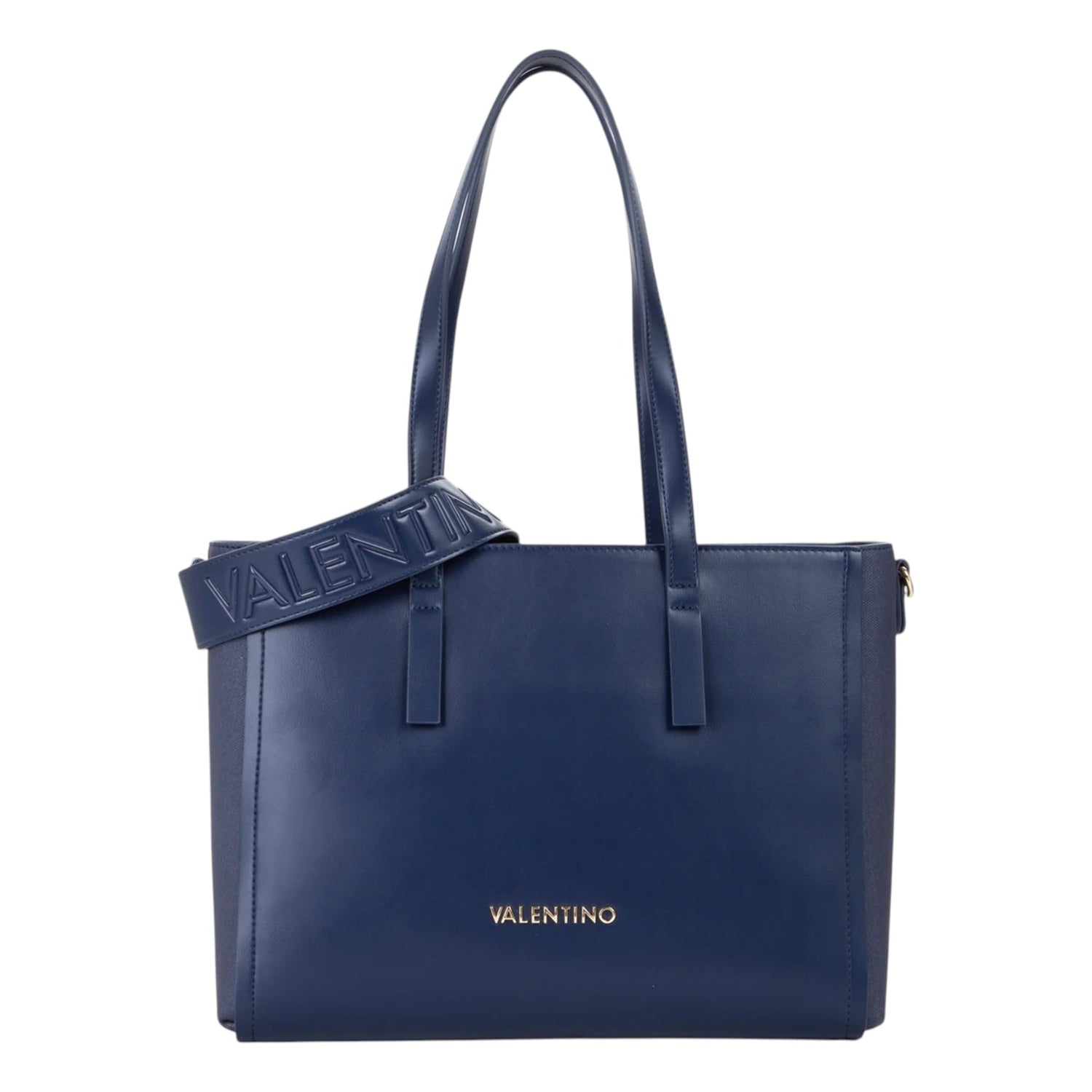 Mario Valentino Shopper Donna Sylvia Re Blu con Doppia Tracolla
