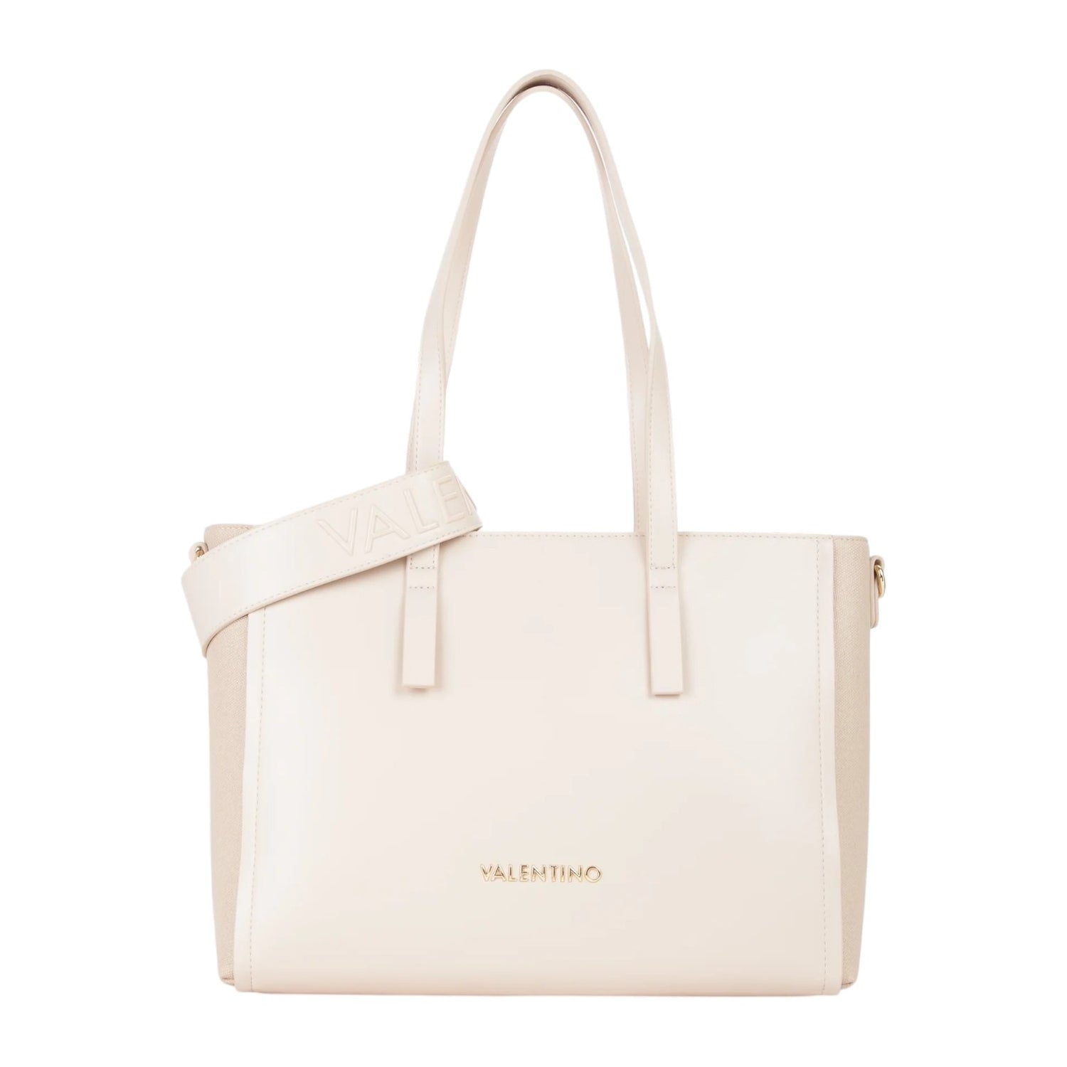 Mario Valentino Shopper Donna Sylvia Re Ecru con Doppia Tracolla