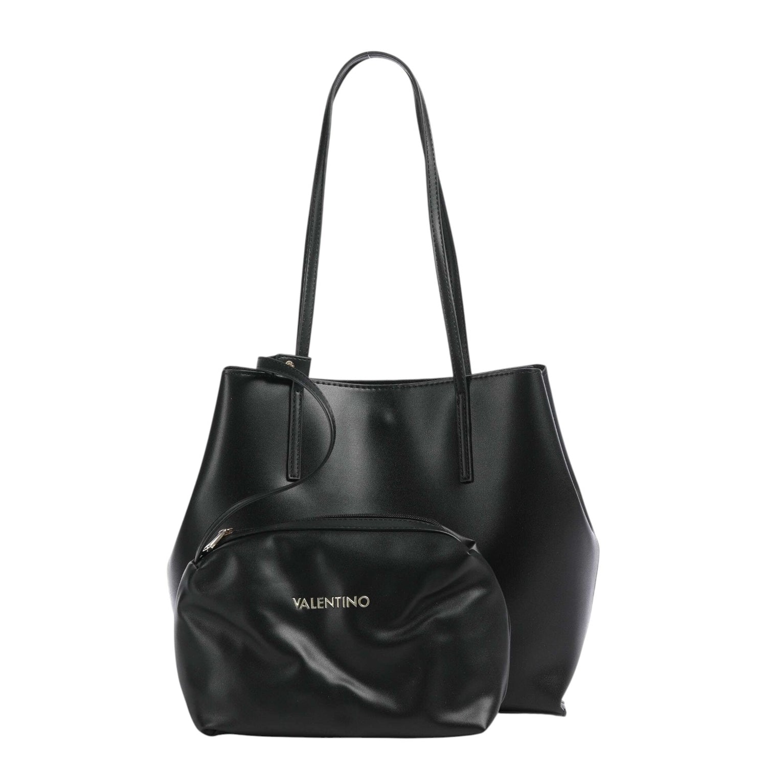 Mario Valentino Shopper Donna Nera Samy Re con Pochette