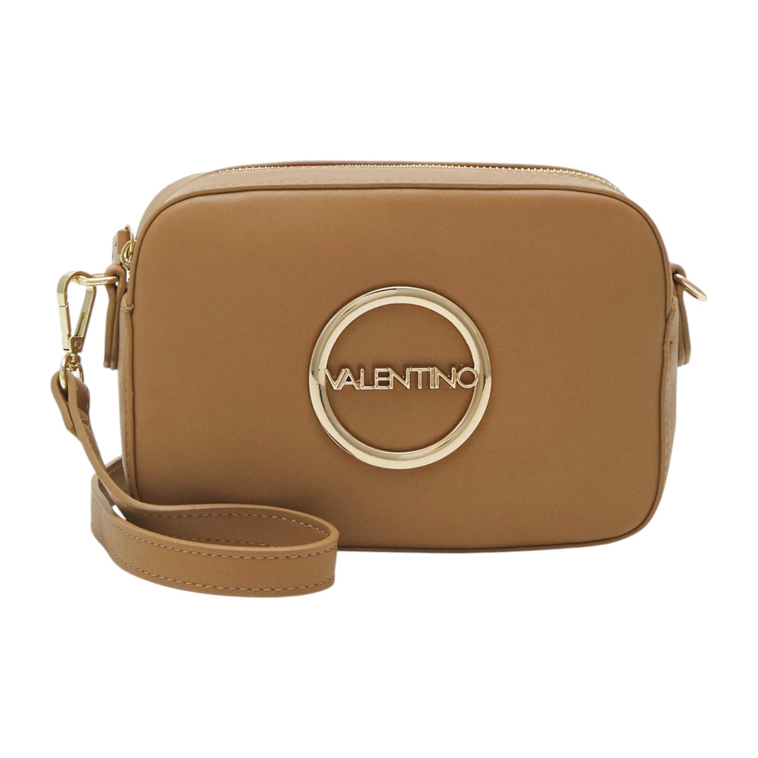 Mario Valentino Camera Bag Donna Beige Moses con Logo Frontale