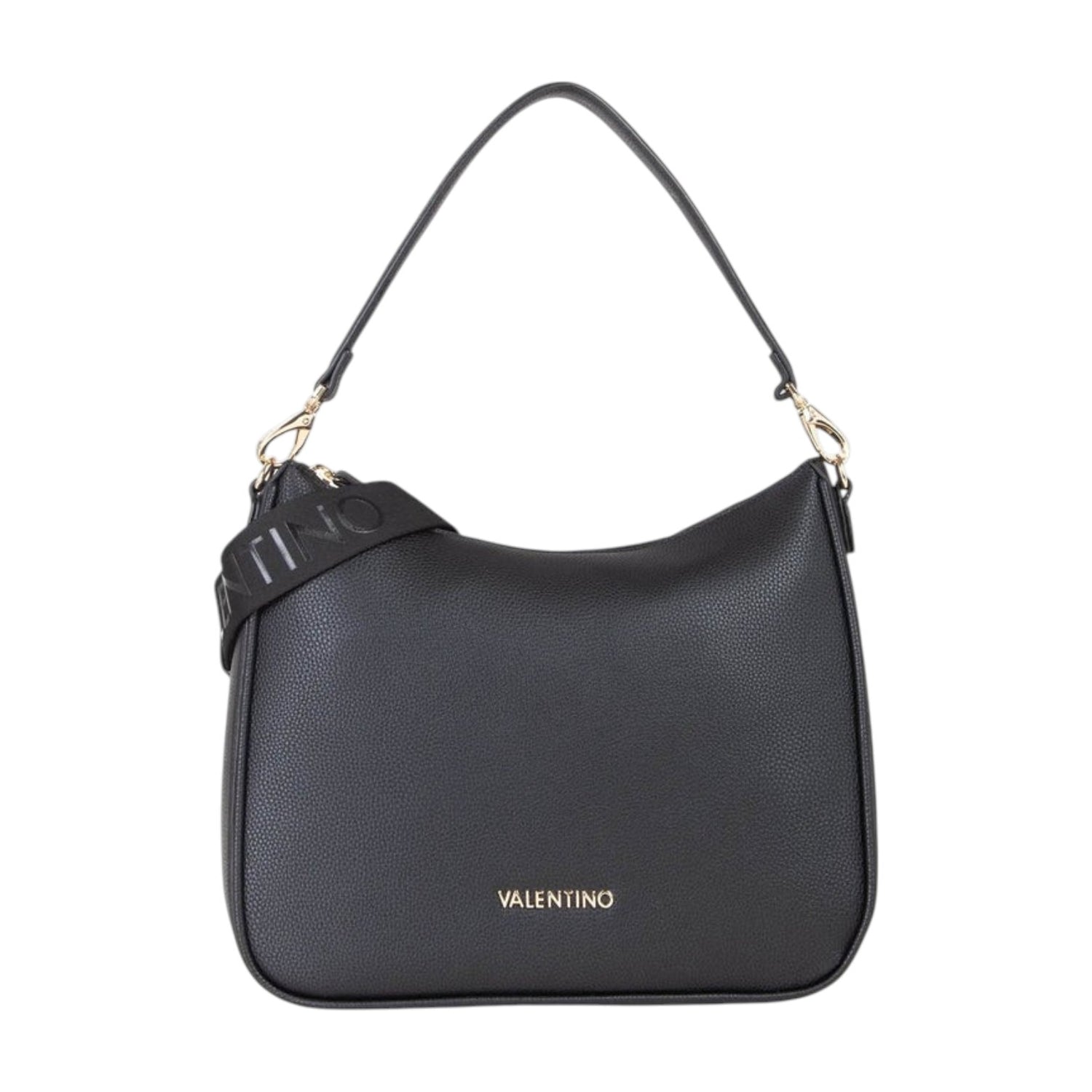 Mario Valentino Borsa a Spalla Donna in Ecopelle Nera con Tracolla