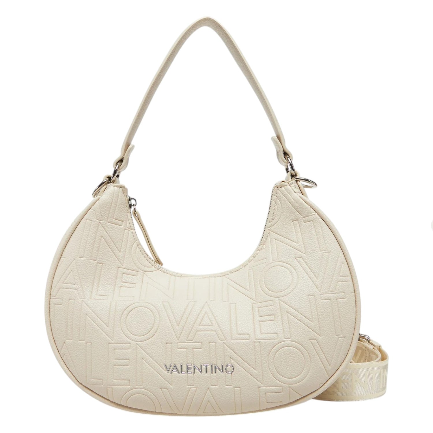 Mario Valentino Borsa a Spalla Donna Logata All Over Ecru