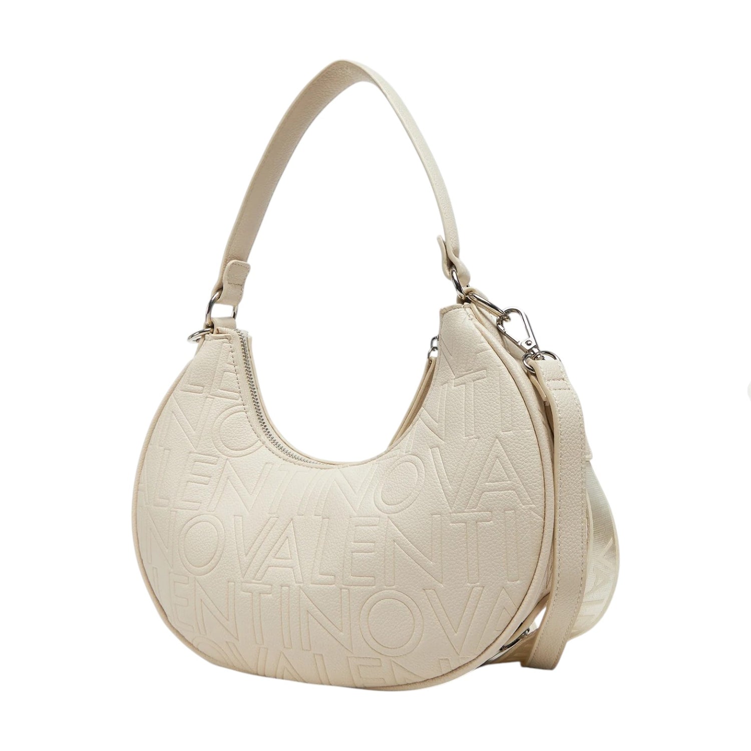 Mario Valentino Borsa a Spalla Donna Logata All Over Ecru